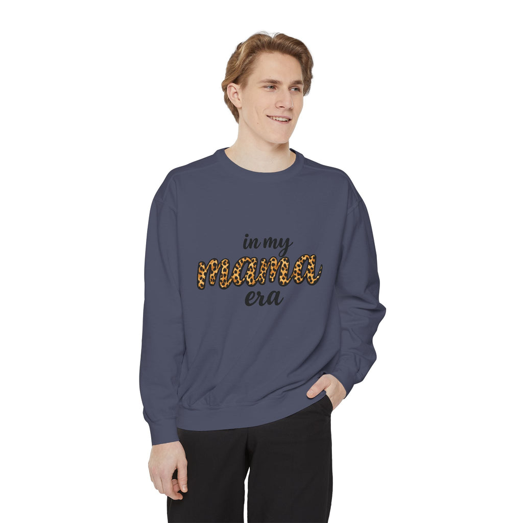 Mama Era Leopard Sweatshirt — "in my mama era" Cozy Mom Pullover