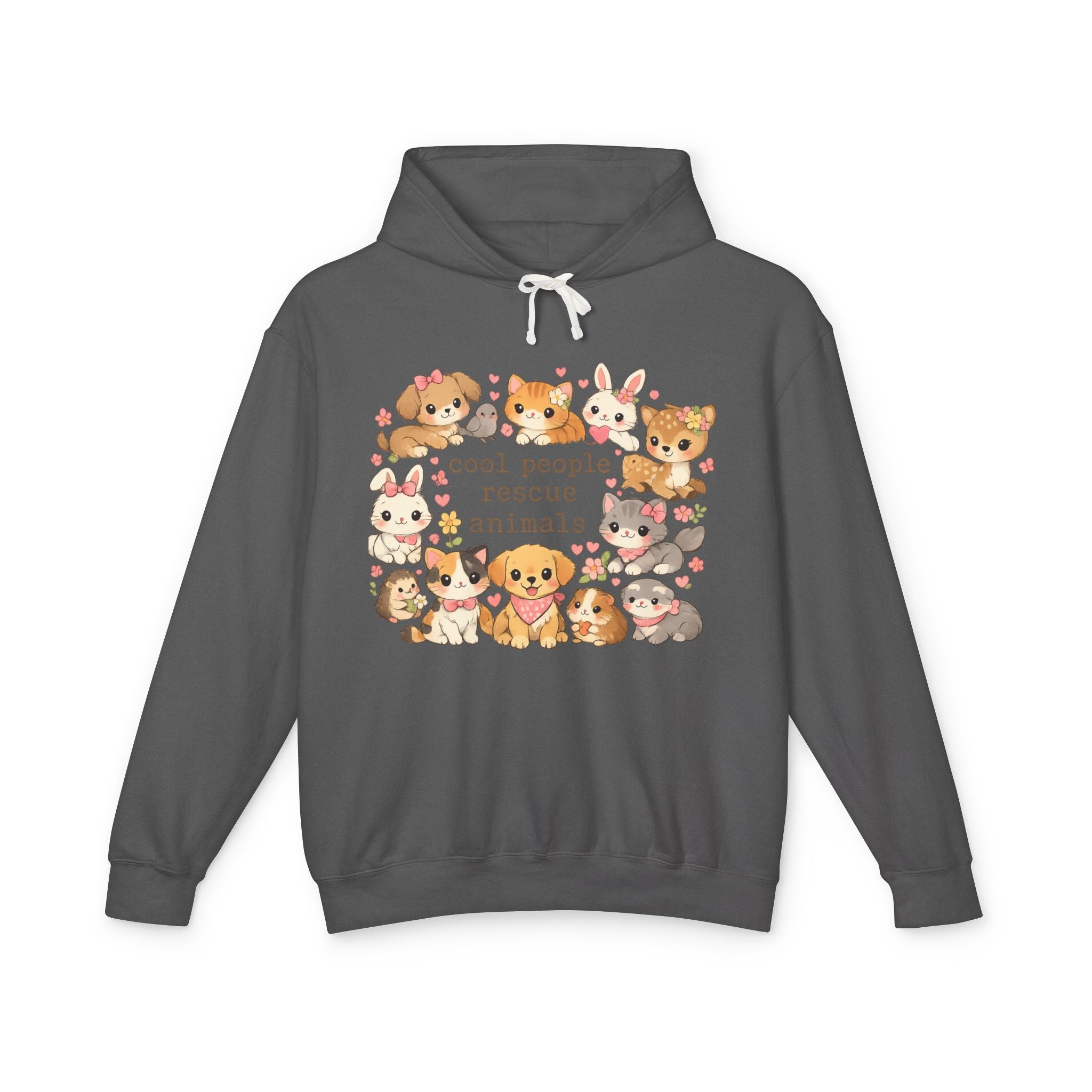 Rescue Animals Hoodie — "Cool People Rescue Animals" Cute Pet Rescue Pullover