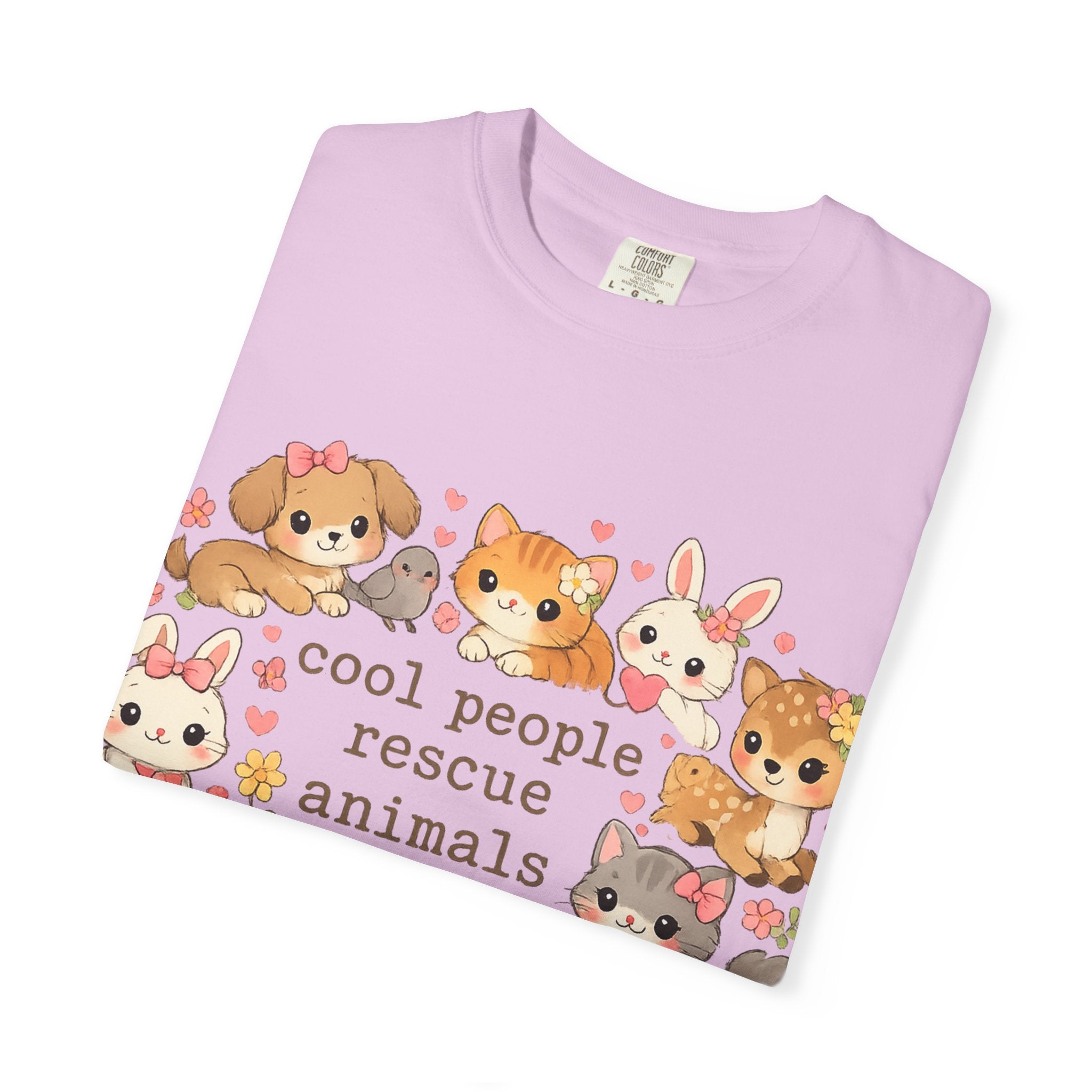 Rescue Animals T-Shirt — "Cool People Rescue Animals" Cute Pet Rescue Tee