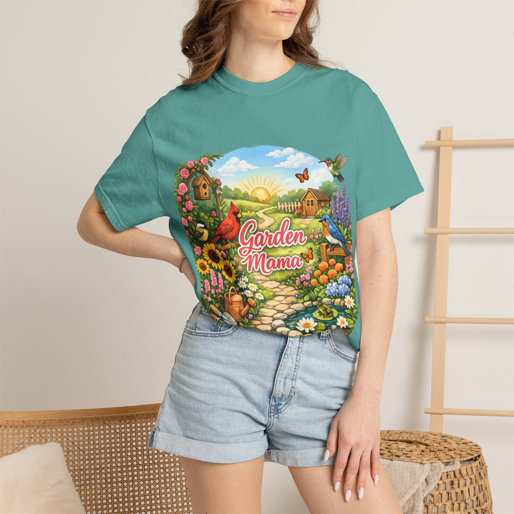 Garden Mama T-Shirt — Floral Cottage Garden Tee for Moms & Gardeners