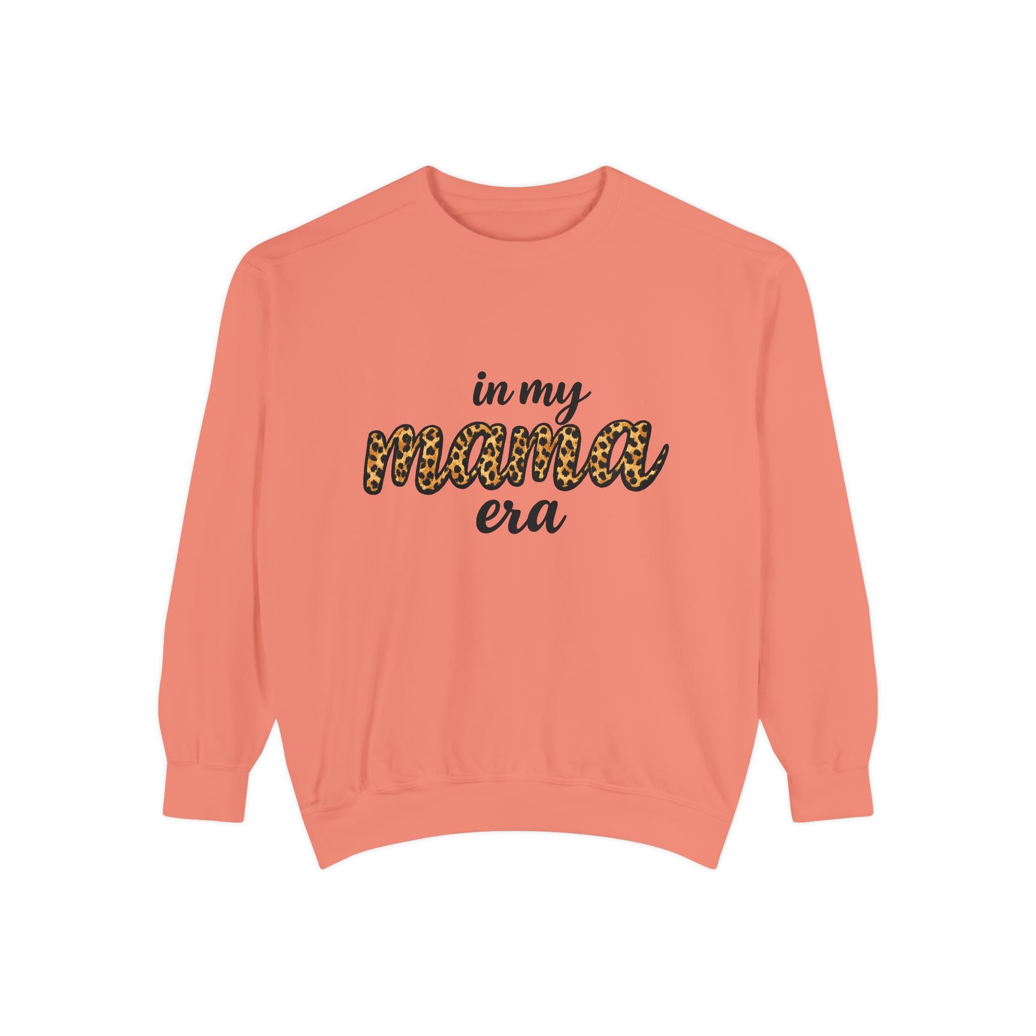 Mama Era Leopard Sweatshirt — "in my mama era" Cozy Mom Pullover