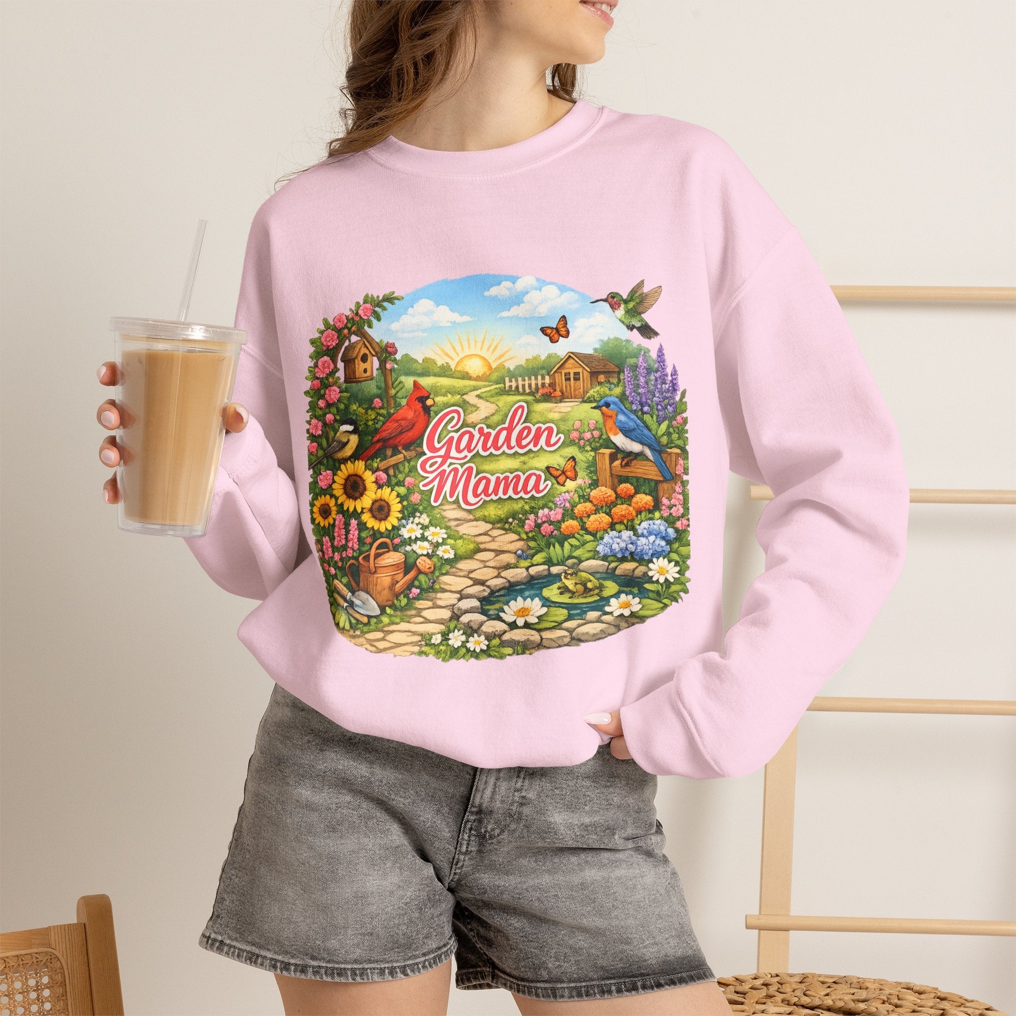 Garden Mama Crewneck Sweatshirt — Floral Cottagecore Gardening Gift
