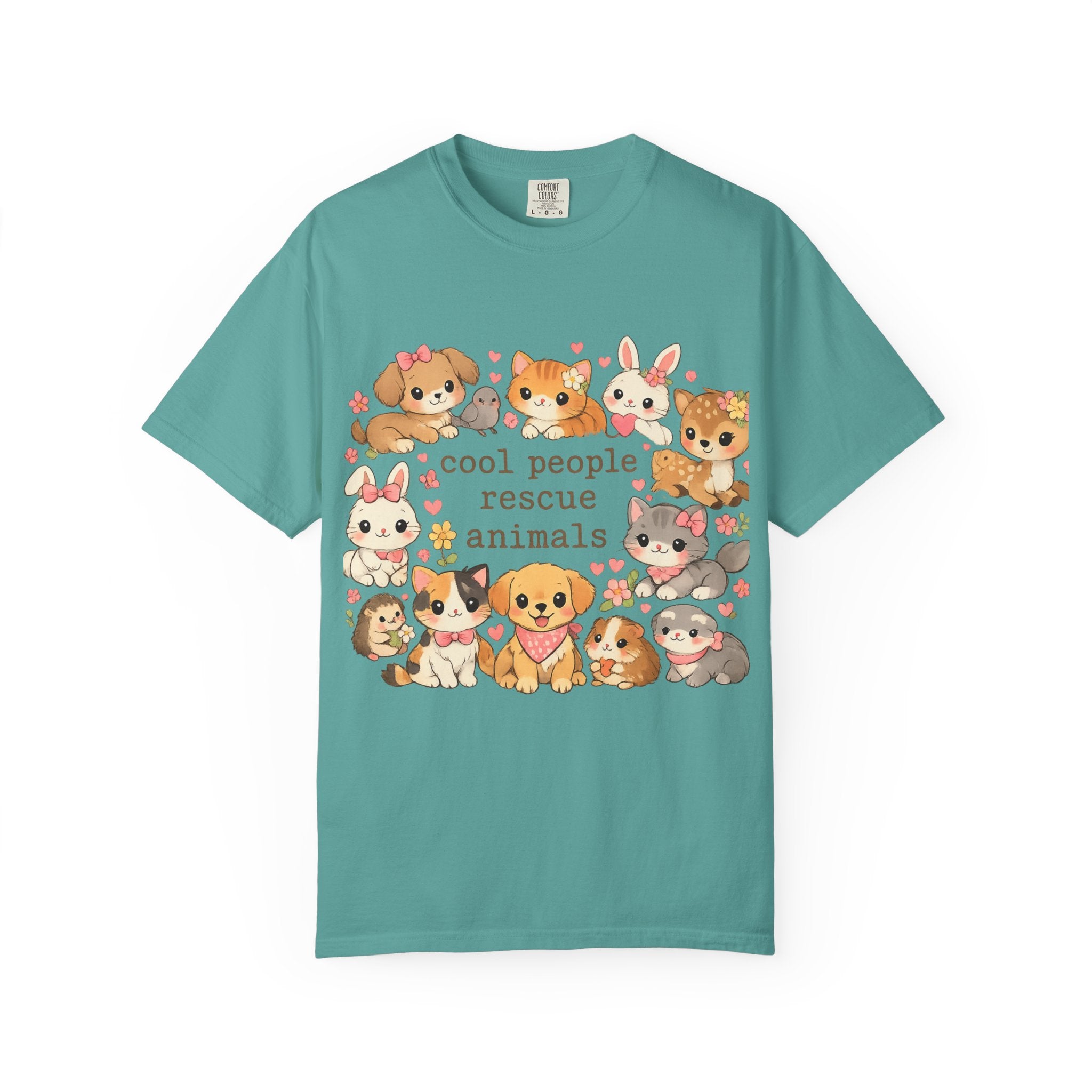 Rescue Animals T-Shirt — "Cool People Rescue Animals" Cute Pet Rescue Tee