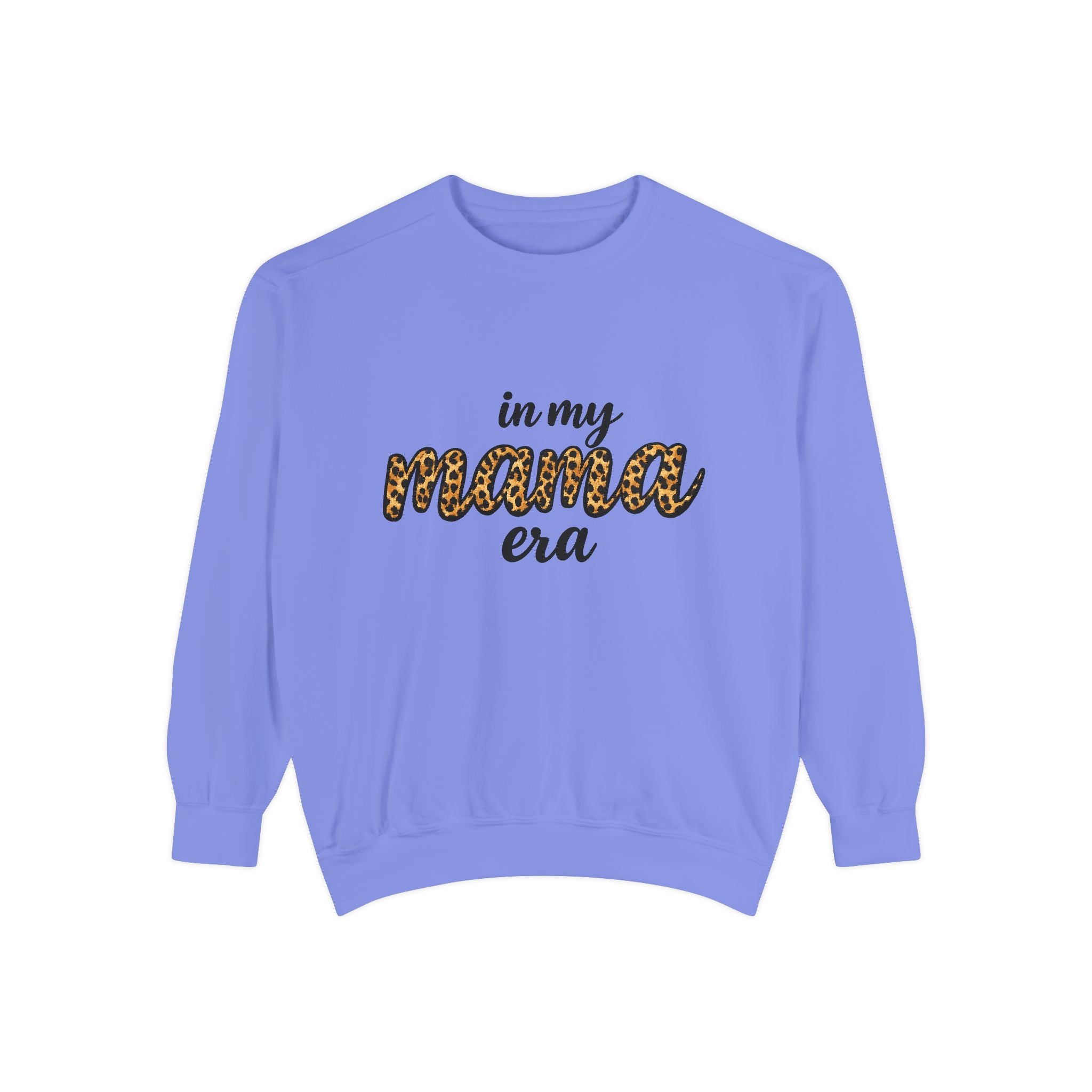 Mama Era Leopard Sweatshirt — "in my mama era" Cozy Mom Pullover