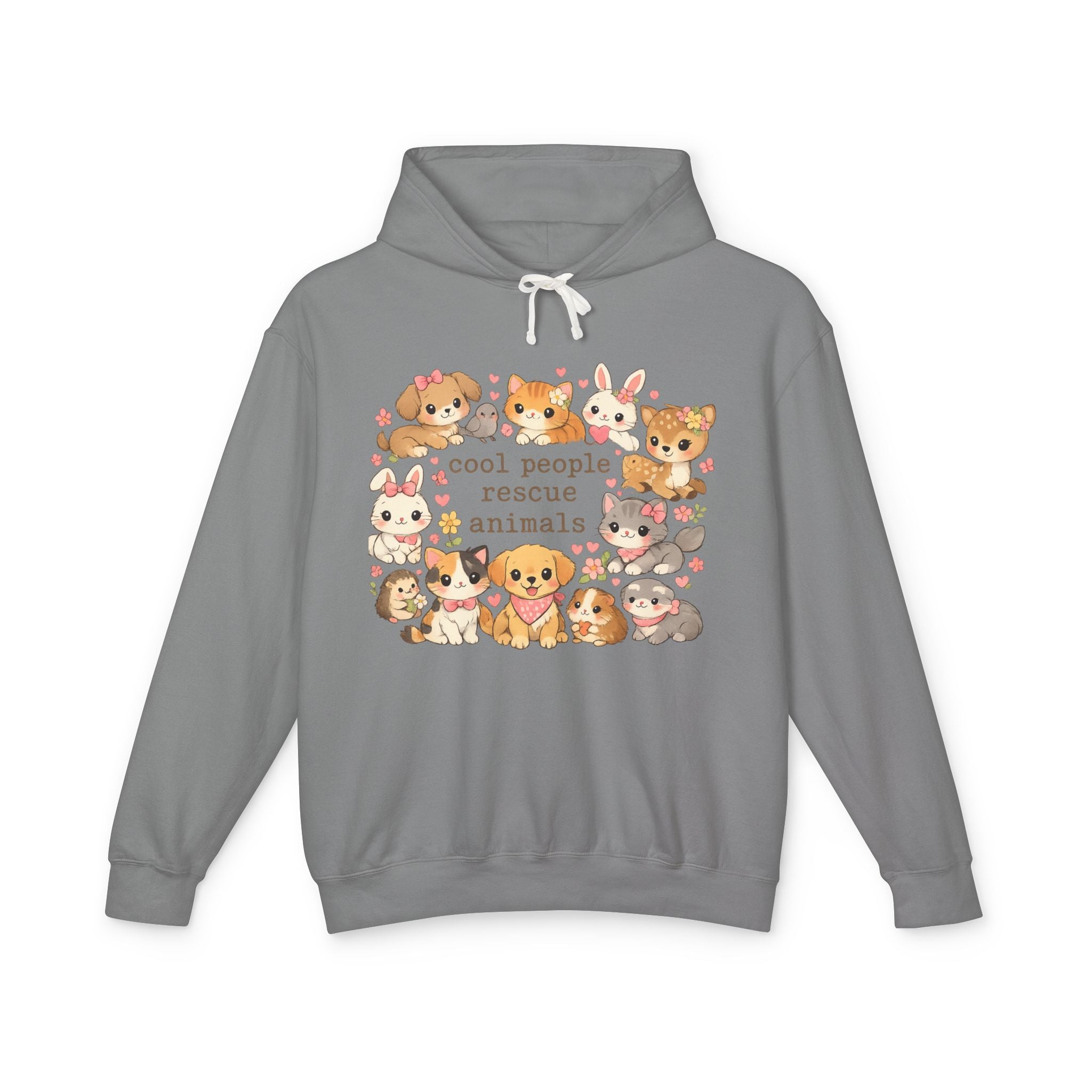 Rescue Animals Hoodie — "Cool People Rescue Animals" Cute Pet Rescue Pullover
