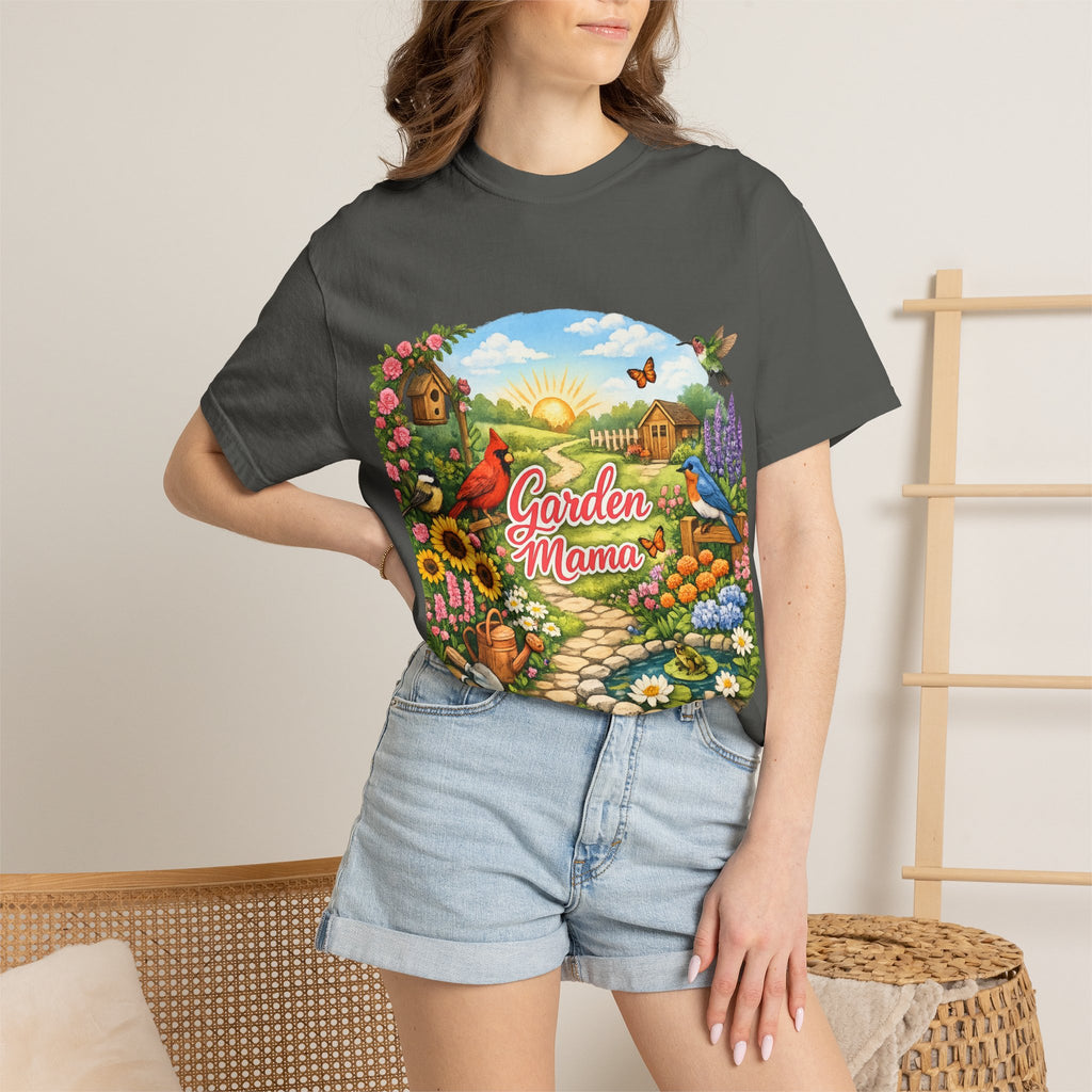 Garden Mama T-Shirt — Floral Cottage Garden Tee for Moms & Gardeners