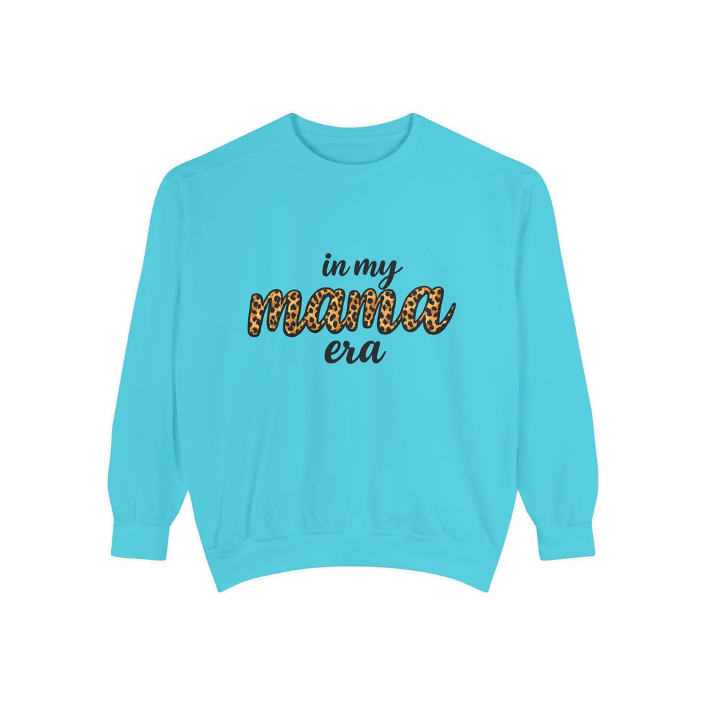 Mama Era Leopard Sweatshirt — "in my mama era" Cozy Mom Pullover