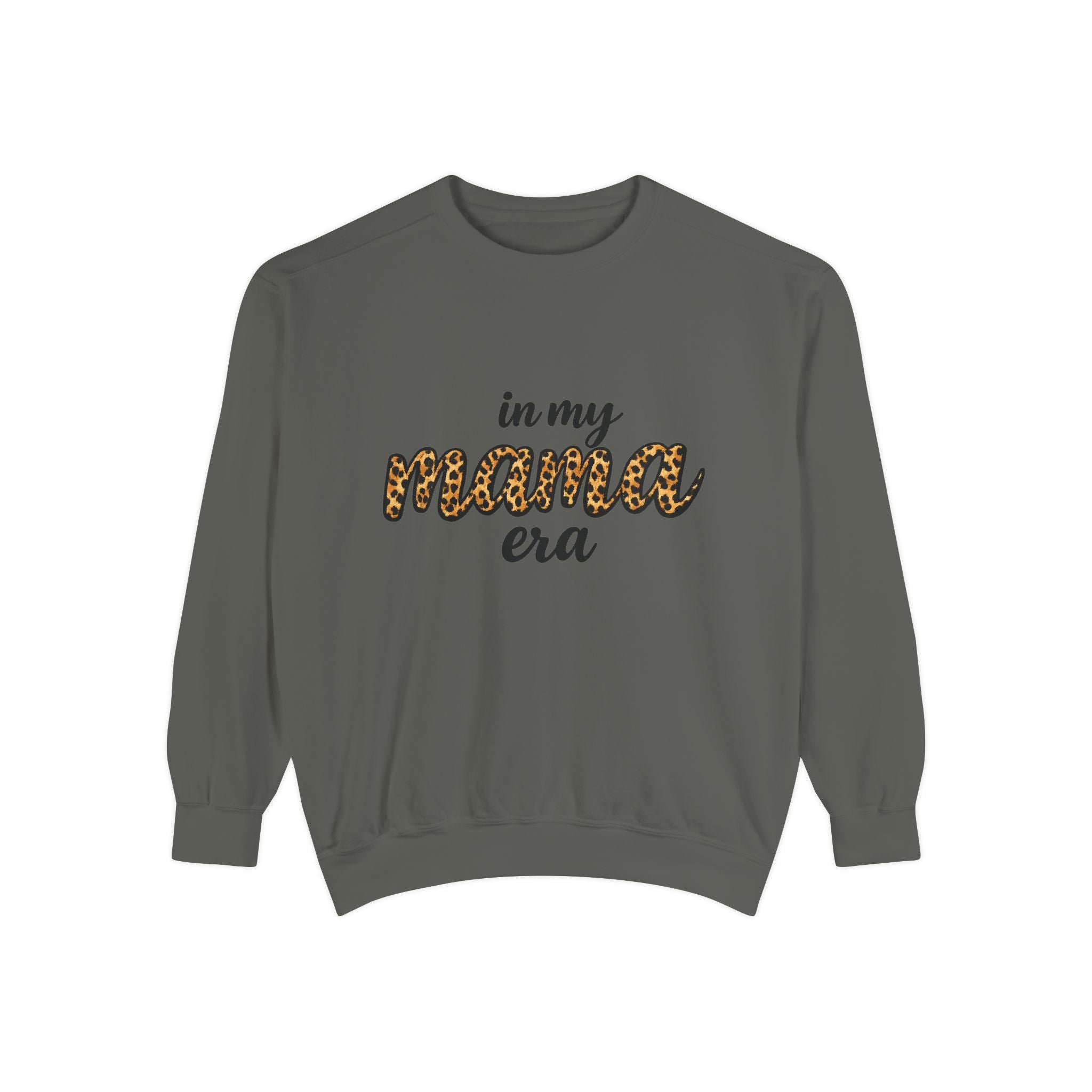 Mama Era Leopard Sweatshirt — "in my mama era" Cozy Mom Pullover