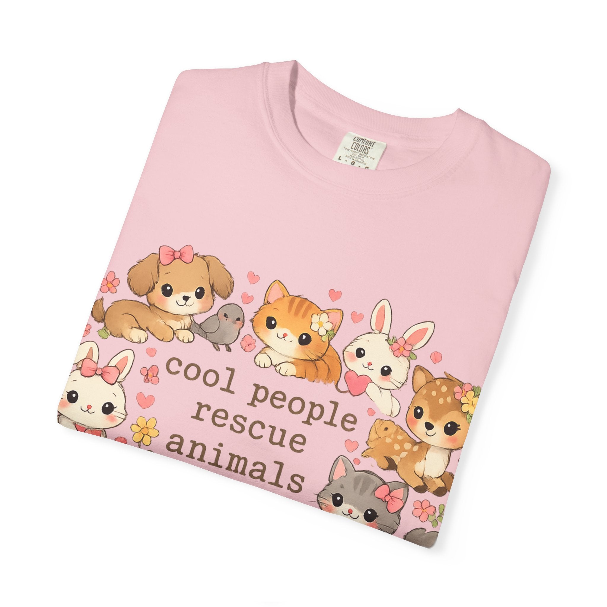 Rescue Animals T-Shirt — "Cool People Rescue Animals" Cute Pet Rescue Tee