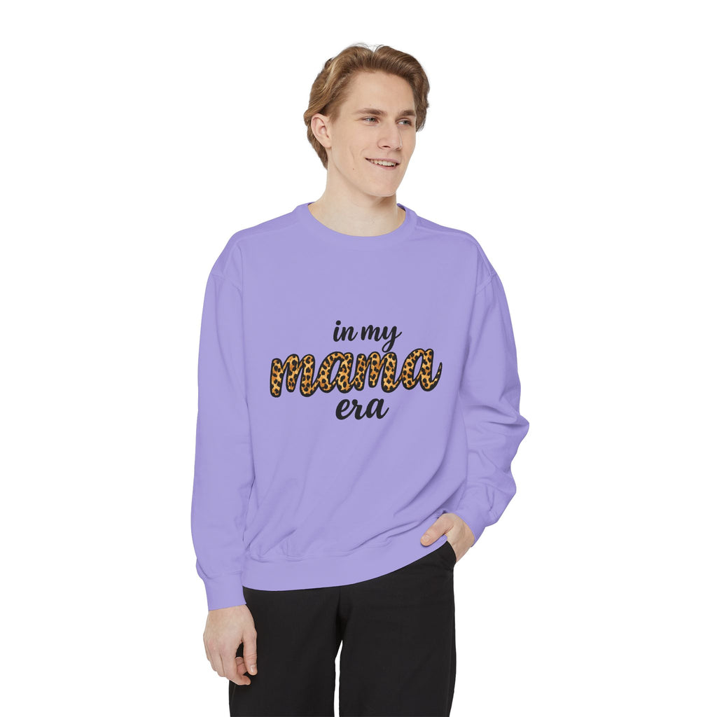 Mama Era Leopard Sweatshirt — "in my mama era" Cozy Mom Pullover