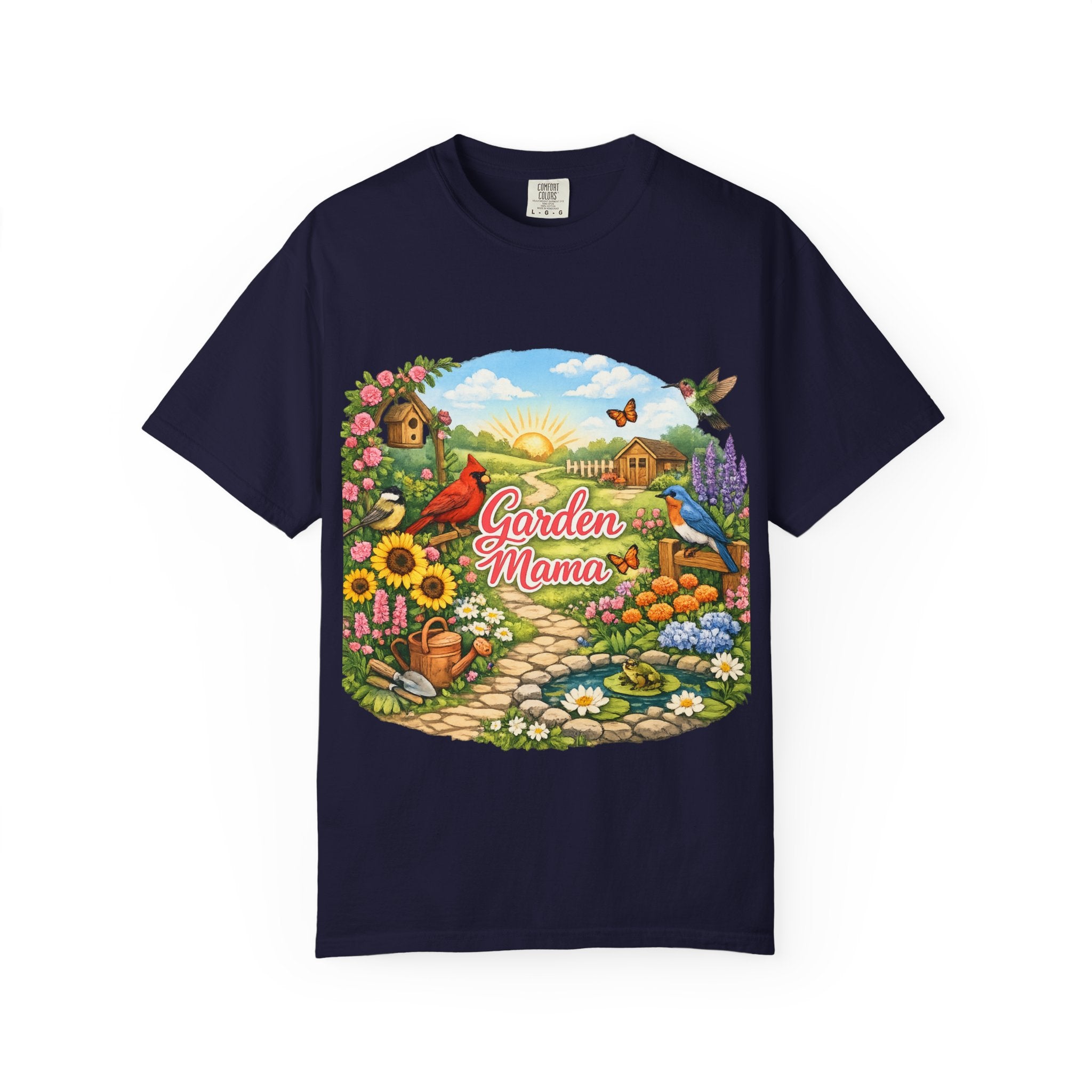Garden Mama T-Shirt — Floral Cottage Garden Tee for Moms & Gardeners