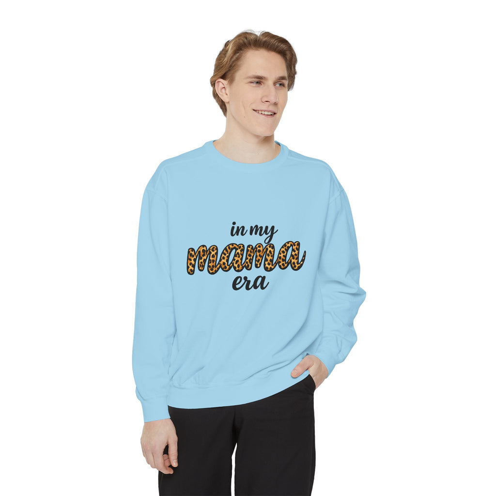 Mama Era Leopard Sweatshirt — "in my mama era" Cozy Mom Pullover