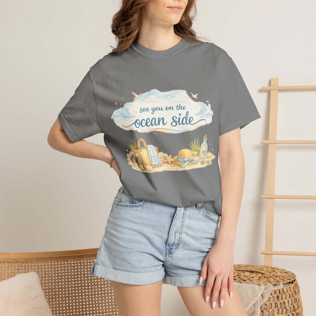 Ocean Side Beach T-Shirt — "See You on the Ocean Side" Summer Tee