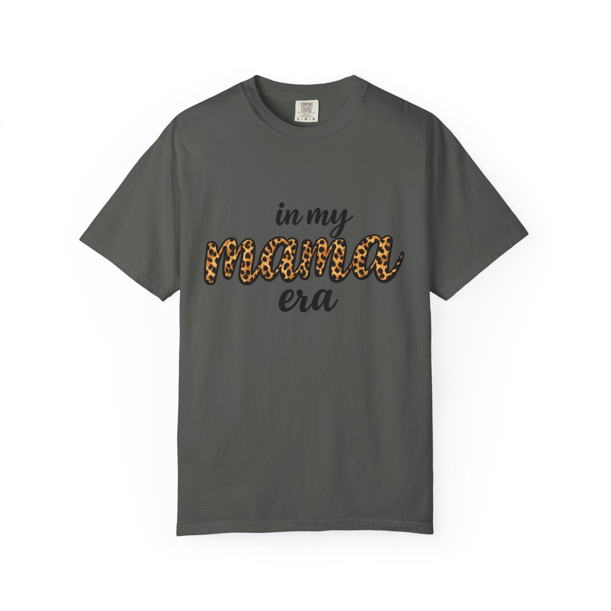 Mama Era Leopard Print T‑Shirt — "in my mama era" Casual Mom Tee