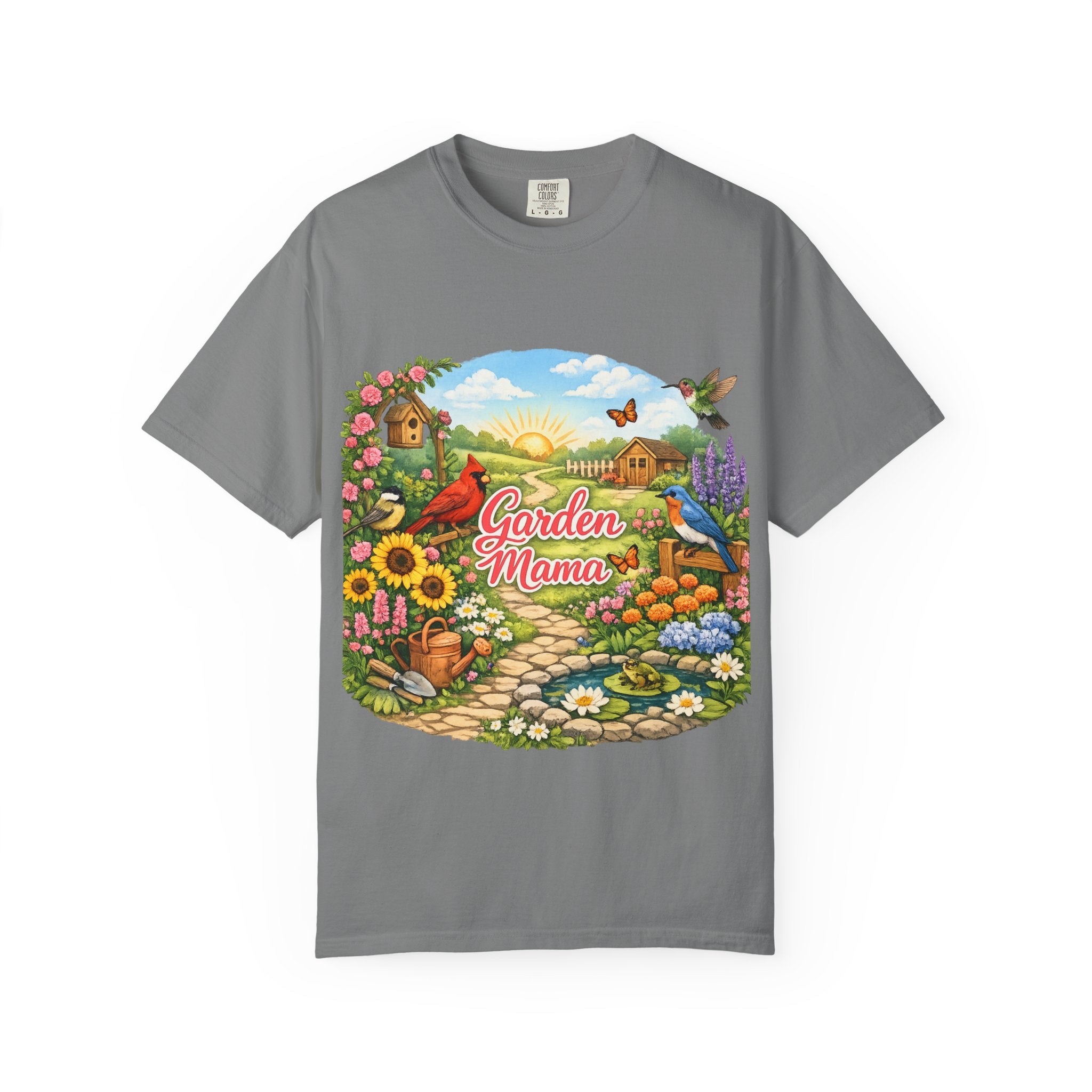 Garden Mama T-Shirt — Floral Cottage Garden Tee for Moms & Gardeners