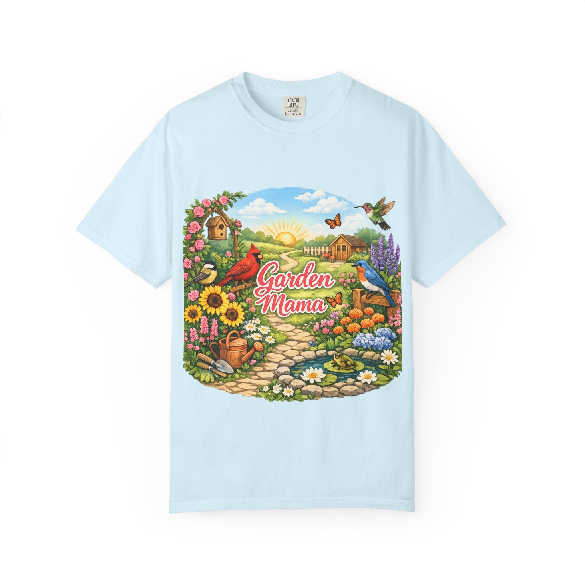 Garden Mama T-Shirt — Floral Cottage Garden Tee for Moms & Gardeners
