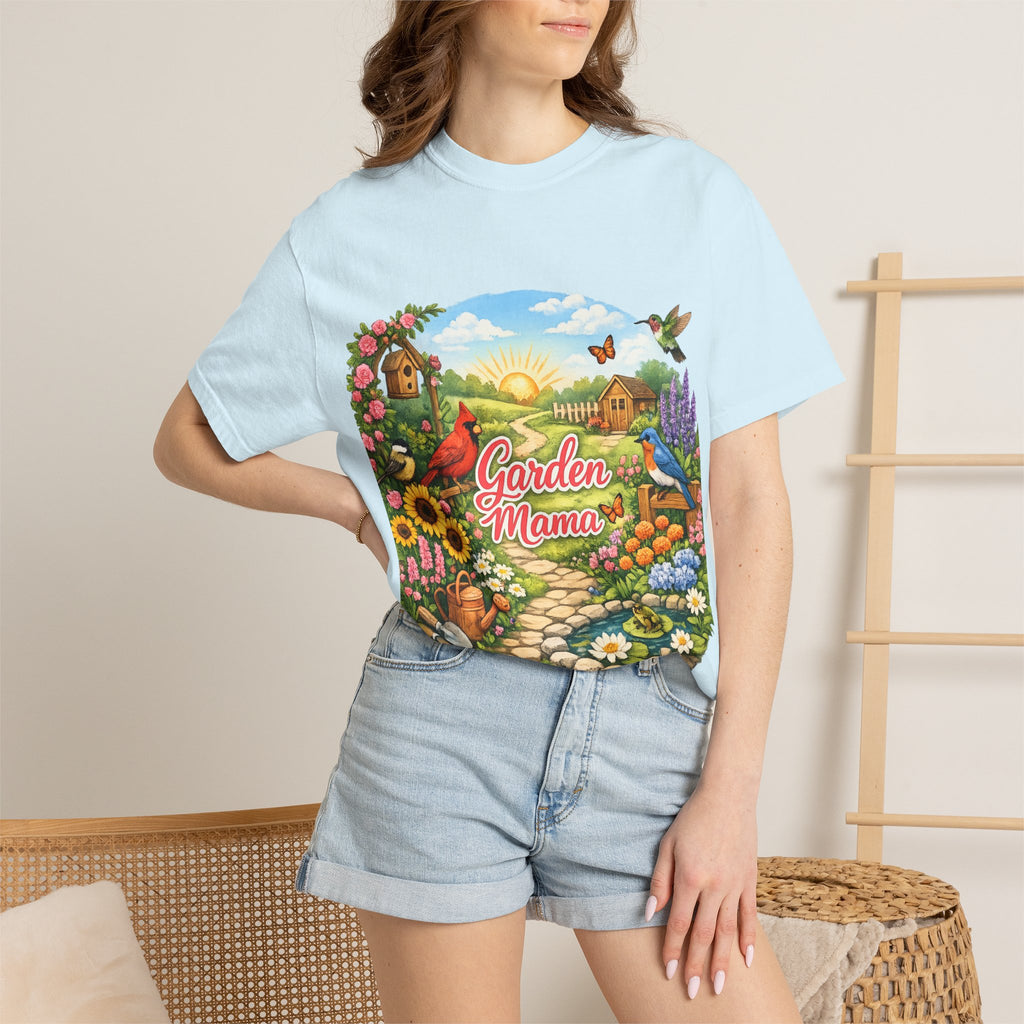 Garden Mama T-Shirt — Floral Cottage Garden Tee for Moms & Gardeners