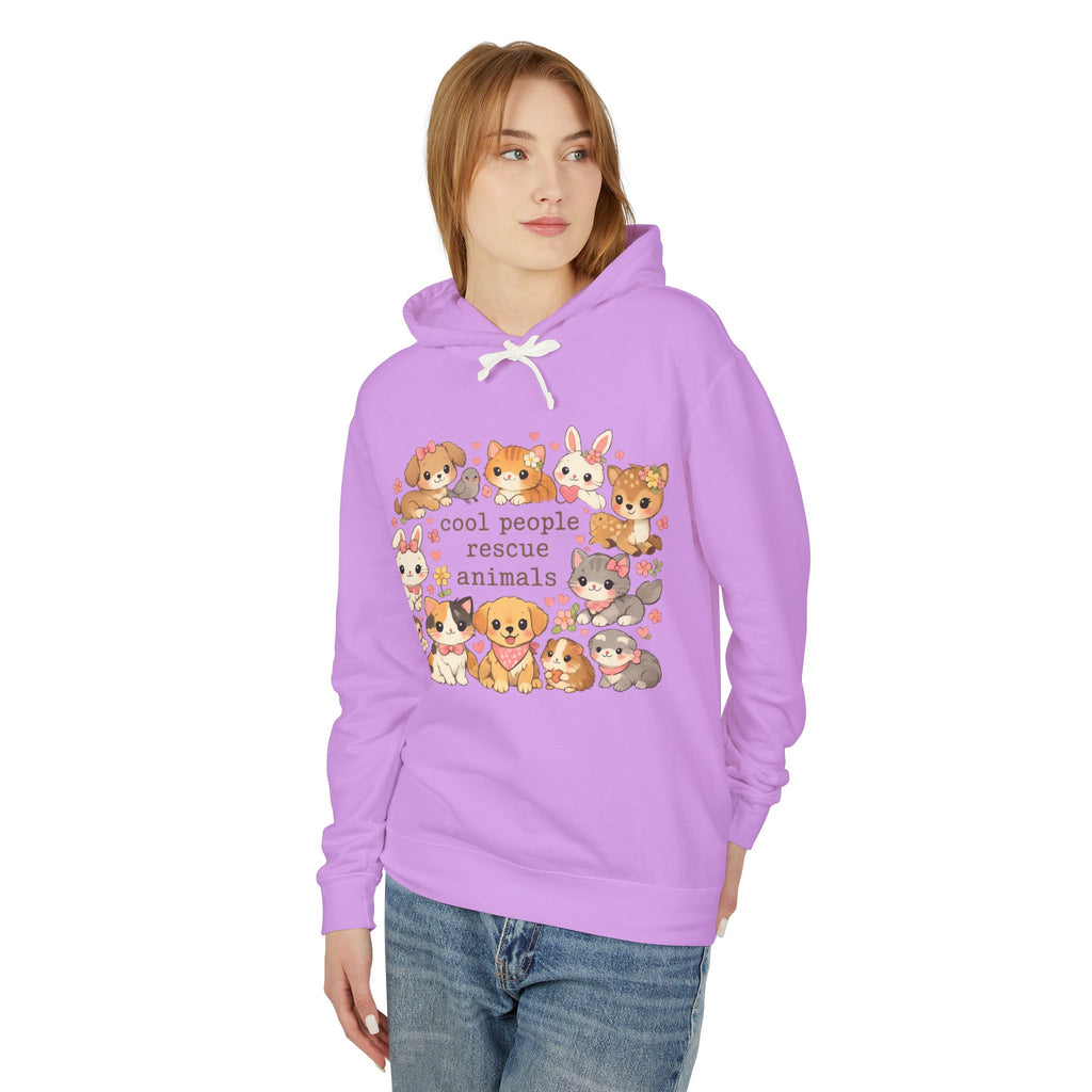 Rescue Animals Hoodie — "Cool People Rescue Animals" Cute Pet Rescue Pullover