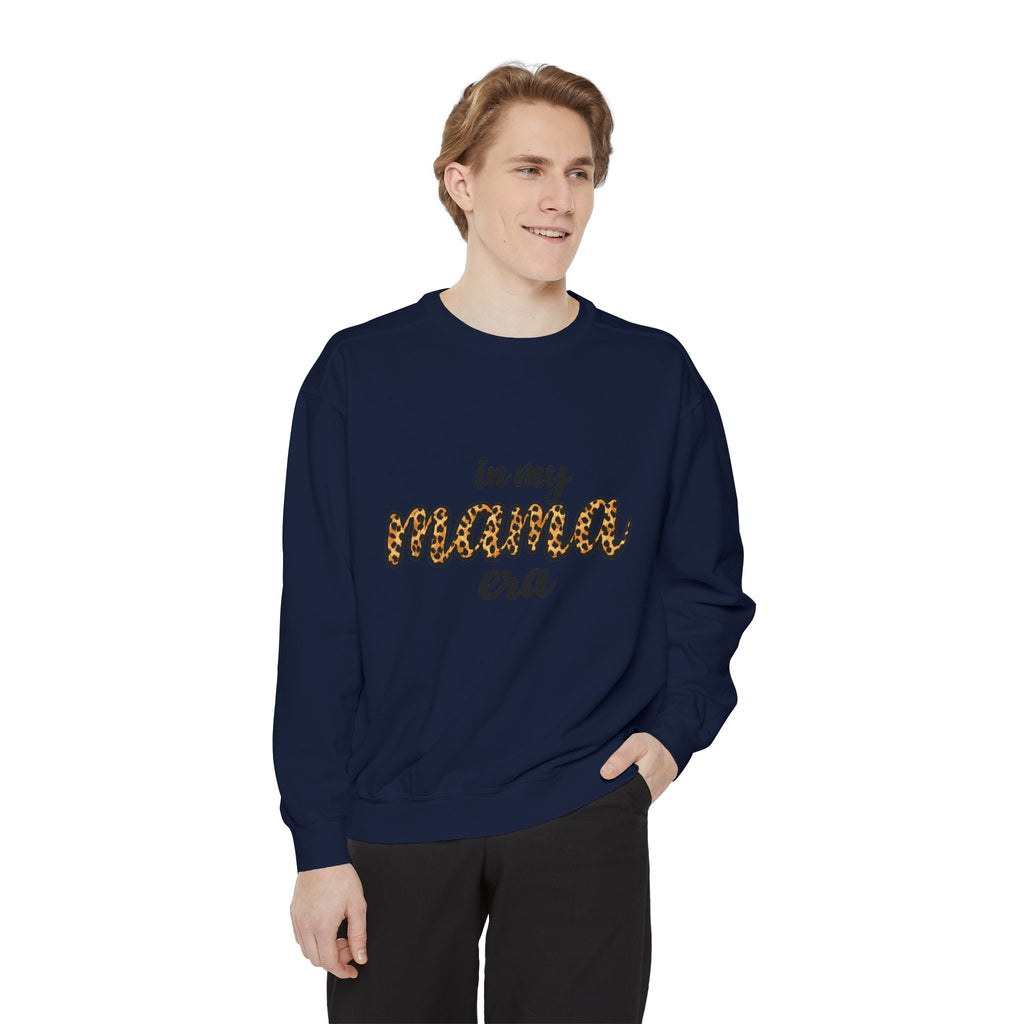 Mama Era Leopard Sweatshirt — "in my mama era" Cozy Mom Pullover