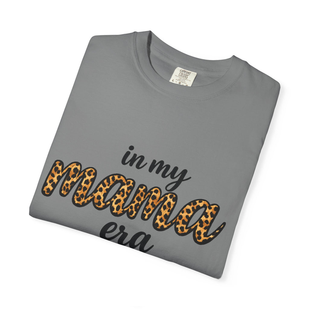 Mama Era Leopard Print T‑Shirt — "in my mama era" Casual Mom Tee