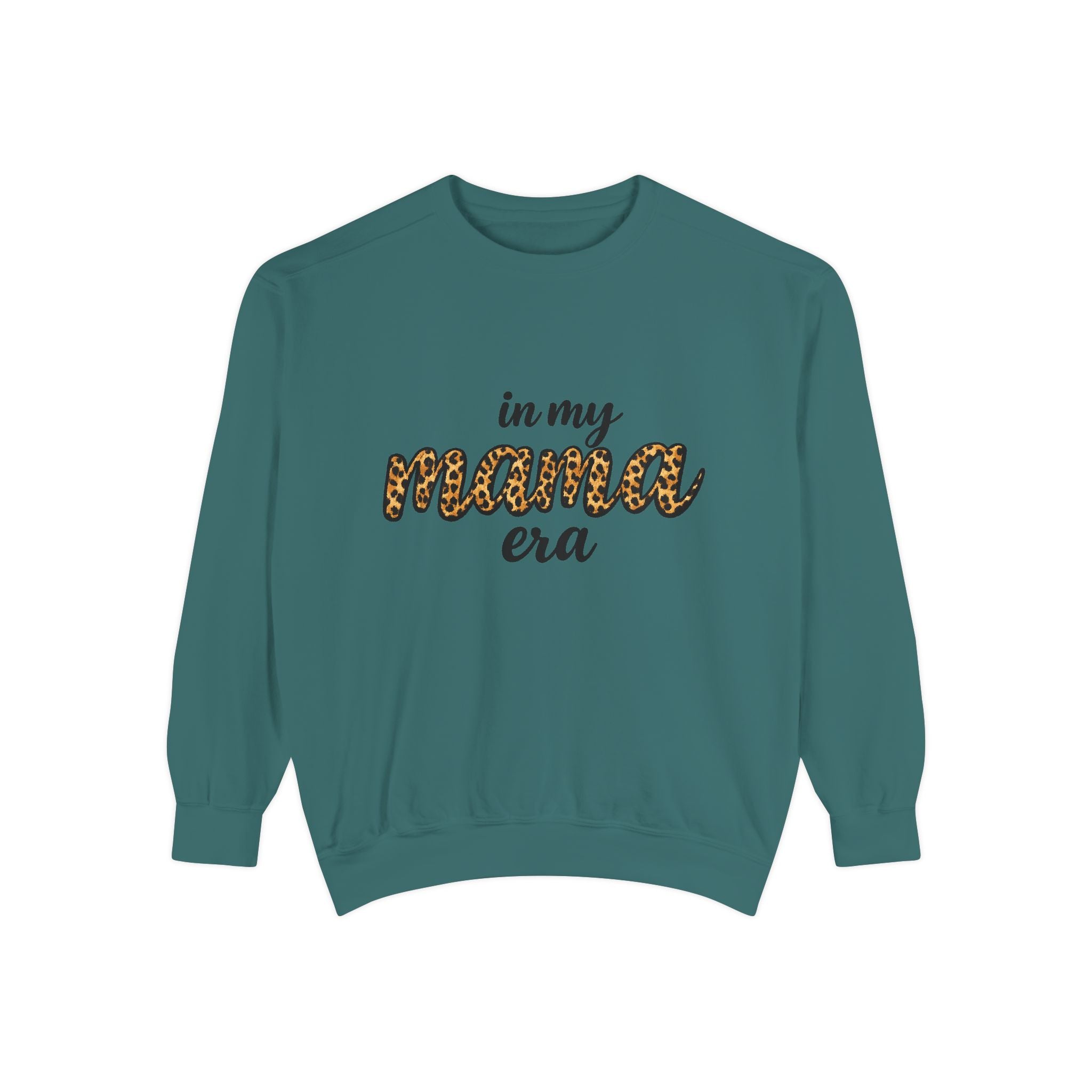 Mama Era Leopard Sweatshirt — "in my mama era" Cozy Mom Pullover