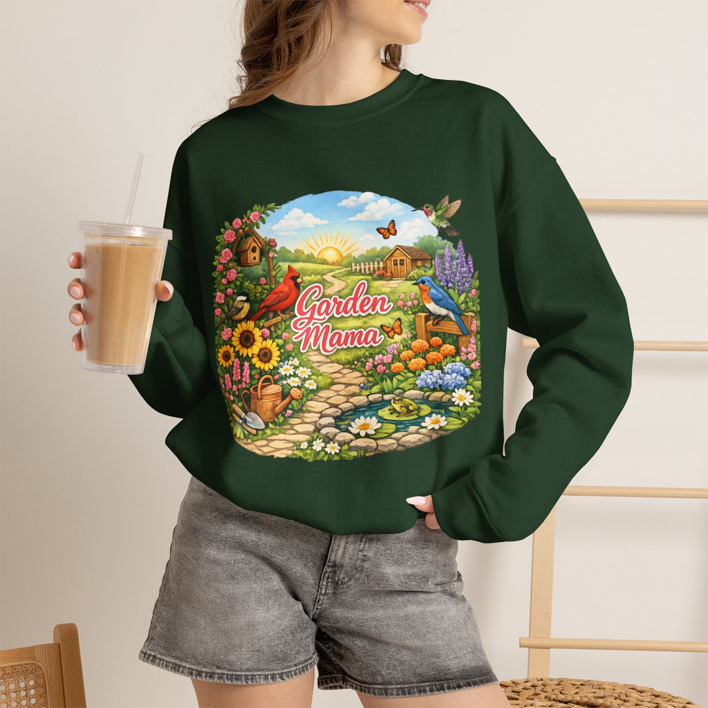 Garden Mama Crewneck Sweatshirt — Floral Cottagecore Gardening Gift