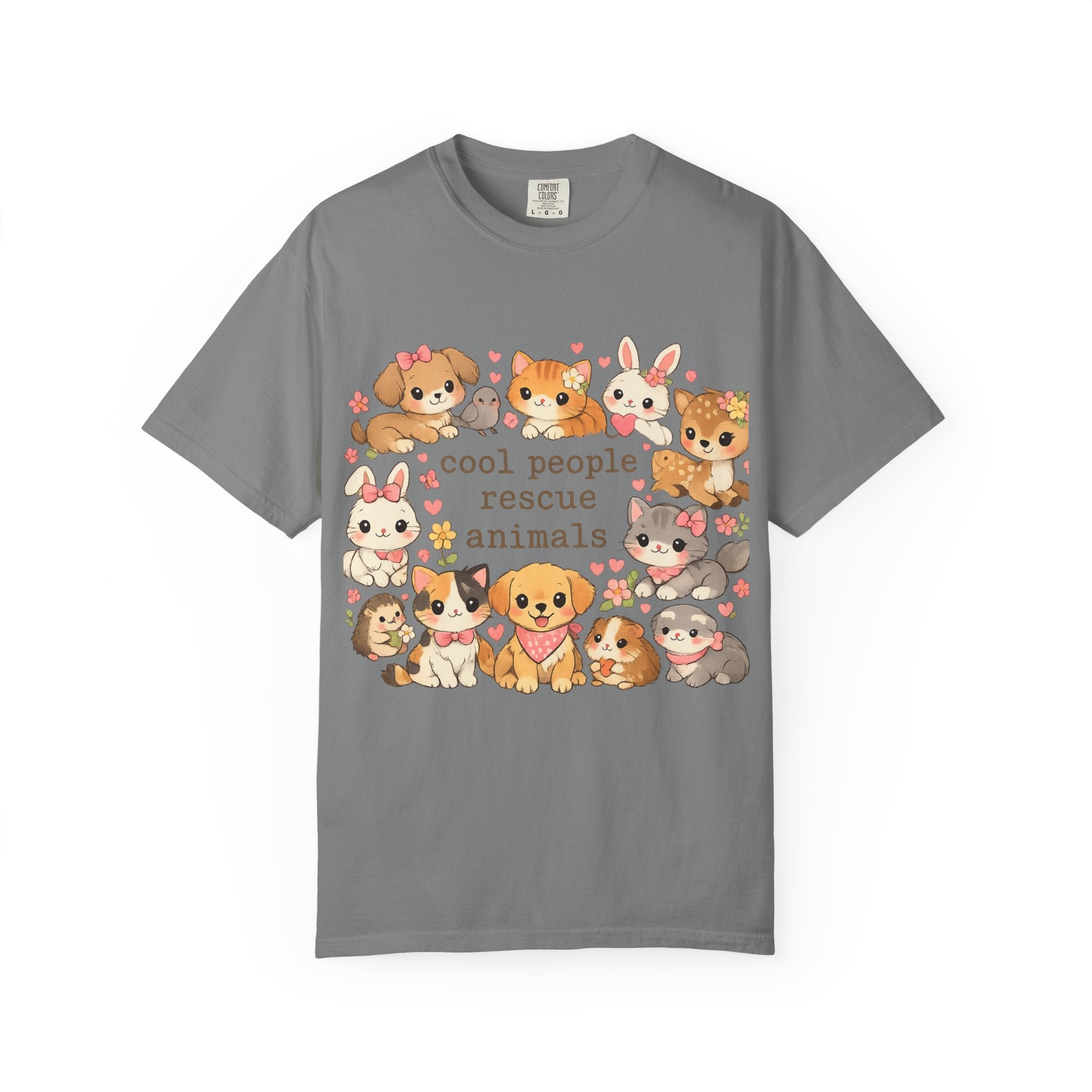 Rescue Animals T-Shirt — "Cool People Rescue Animals" Cute Pet Rescue Tee
