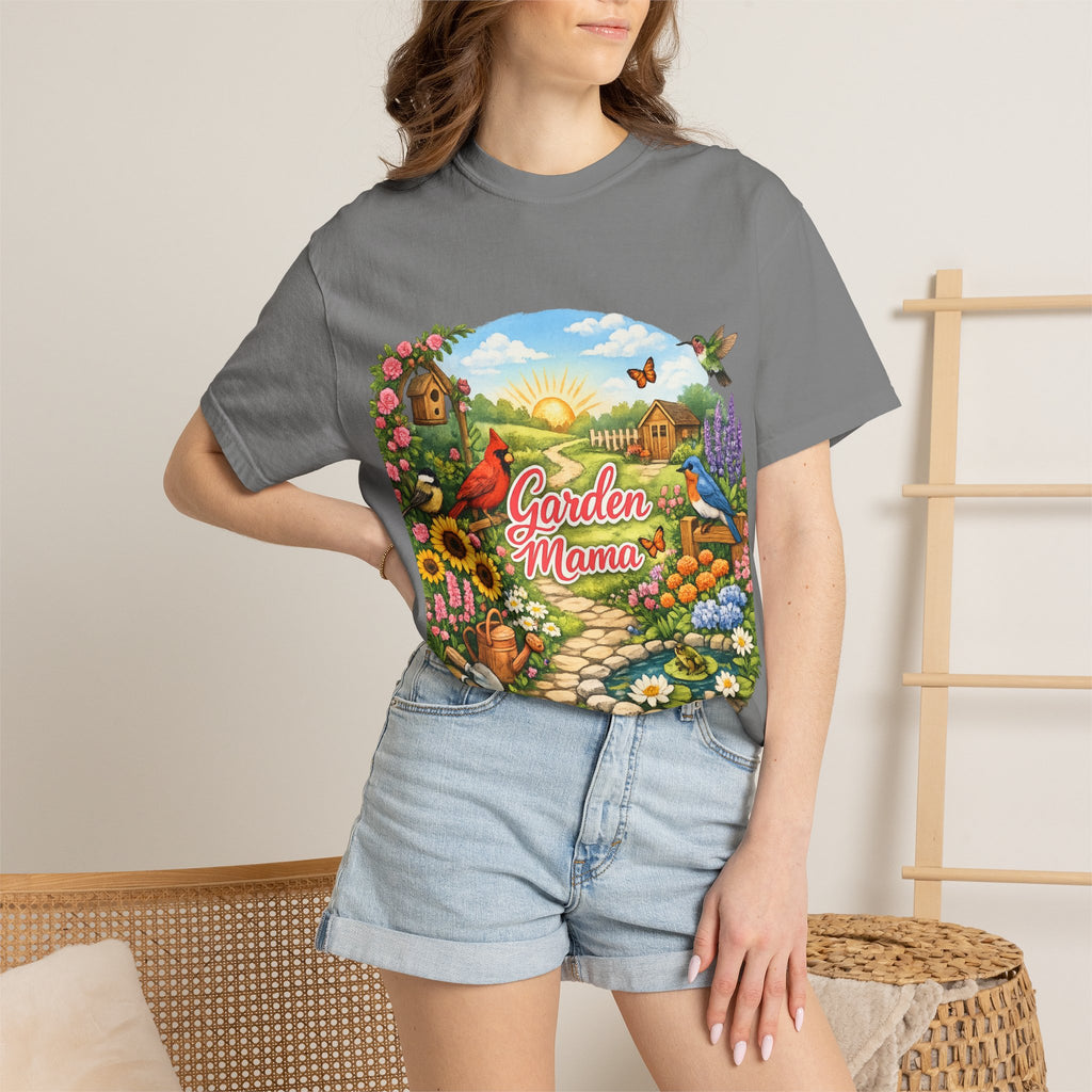 Garden Mama T-Shirt — Floral Cottage Garden Tee for Moms & Gardeners