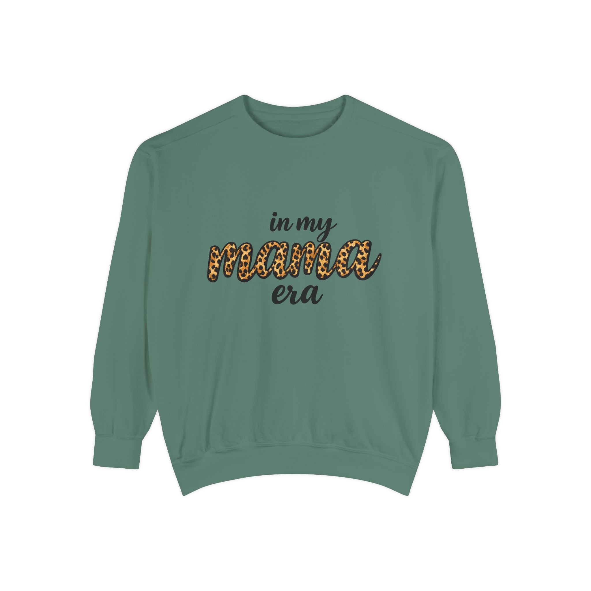 Mama Era Leopard Sweatshirt — "in my mama era" Cozy Mom Pullover
