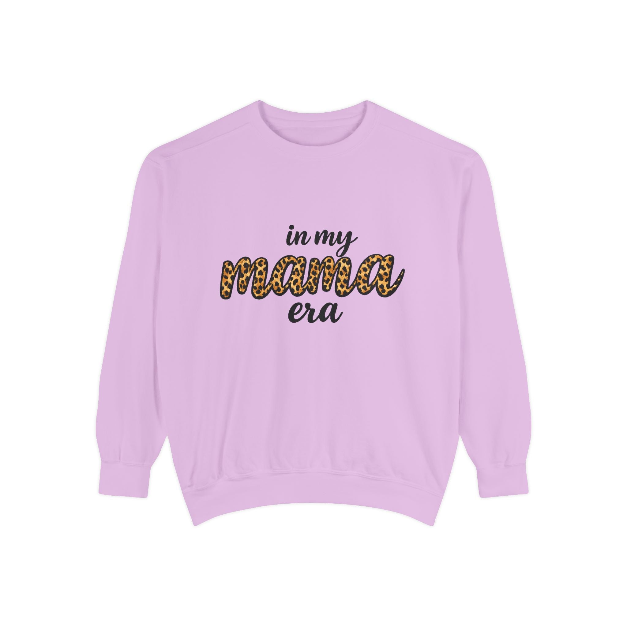 Mama Era Leopard Sweatshirt — "in my mama era" Cozy Mom Pullover