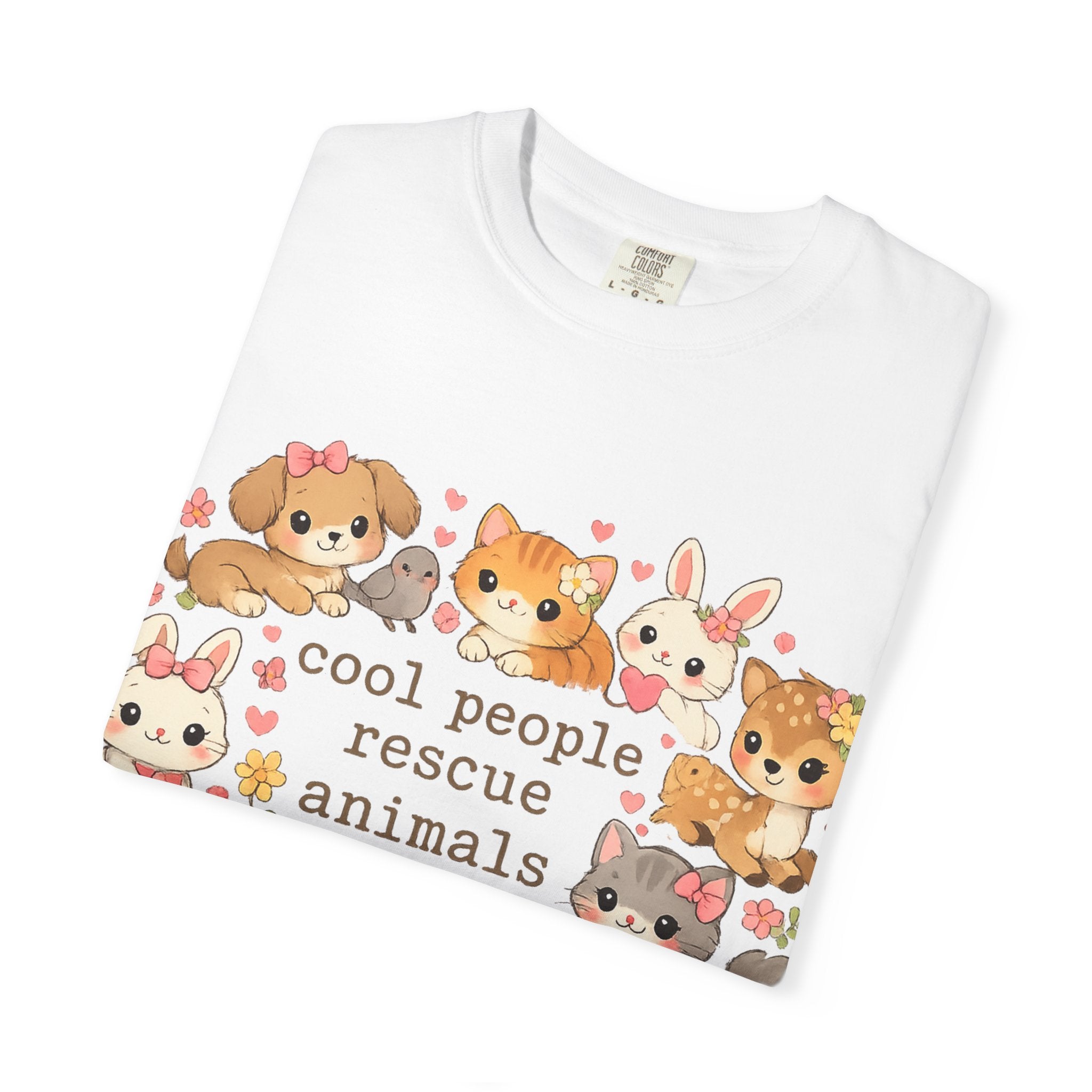 Rescue Animals T-Shirt — "Cool People Rescue Animals" Cute Pet Rescue Tee