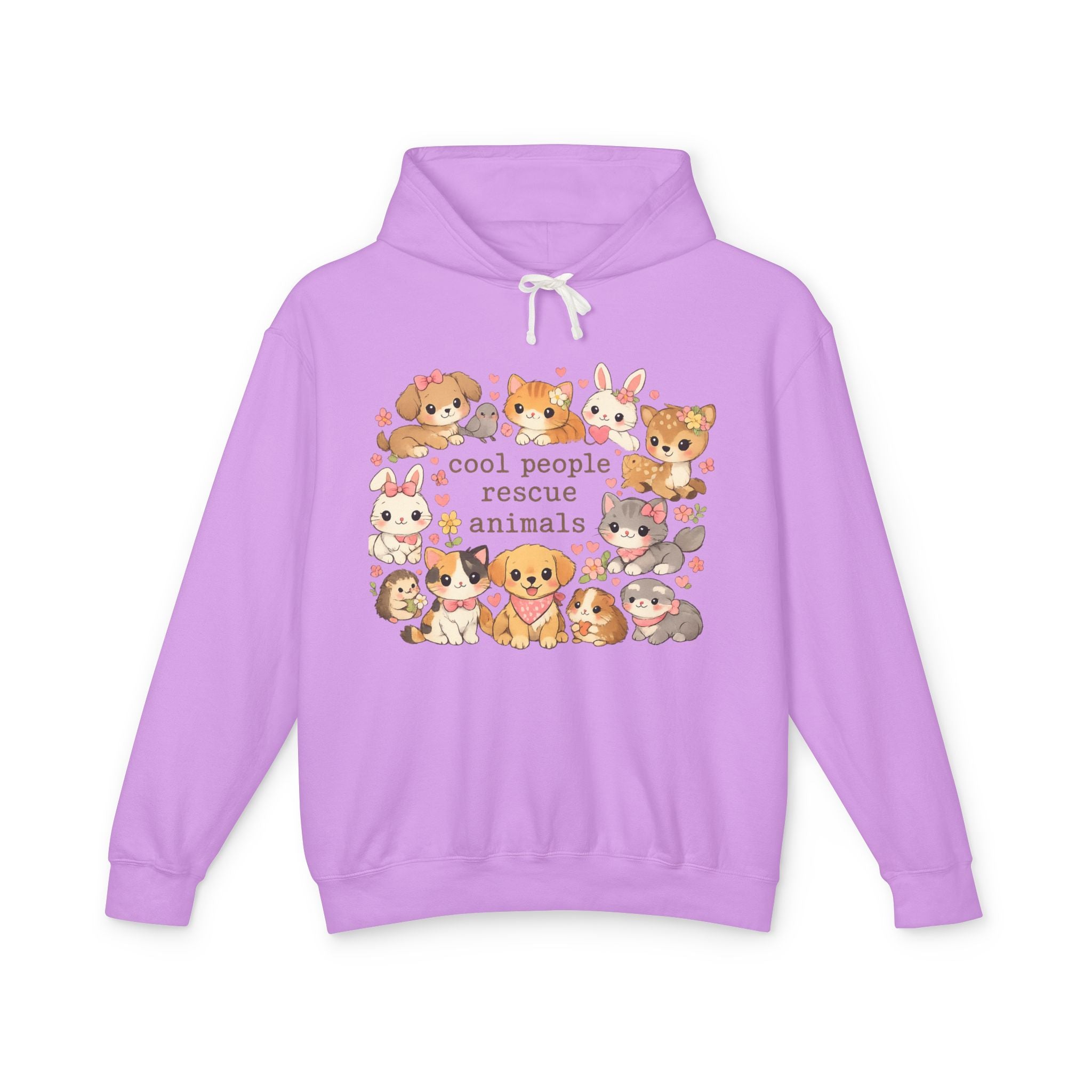 Rescue Animals Hoodie — "Cool People Rescue Animals" Cute Pet Rescue Pullover