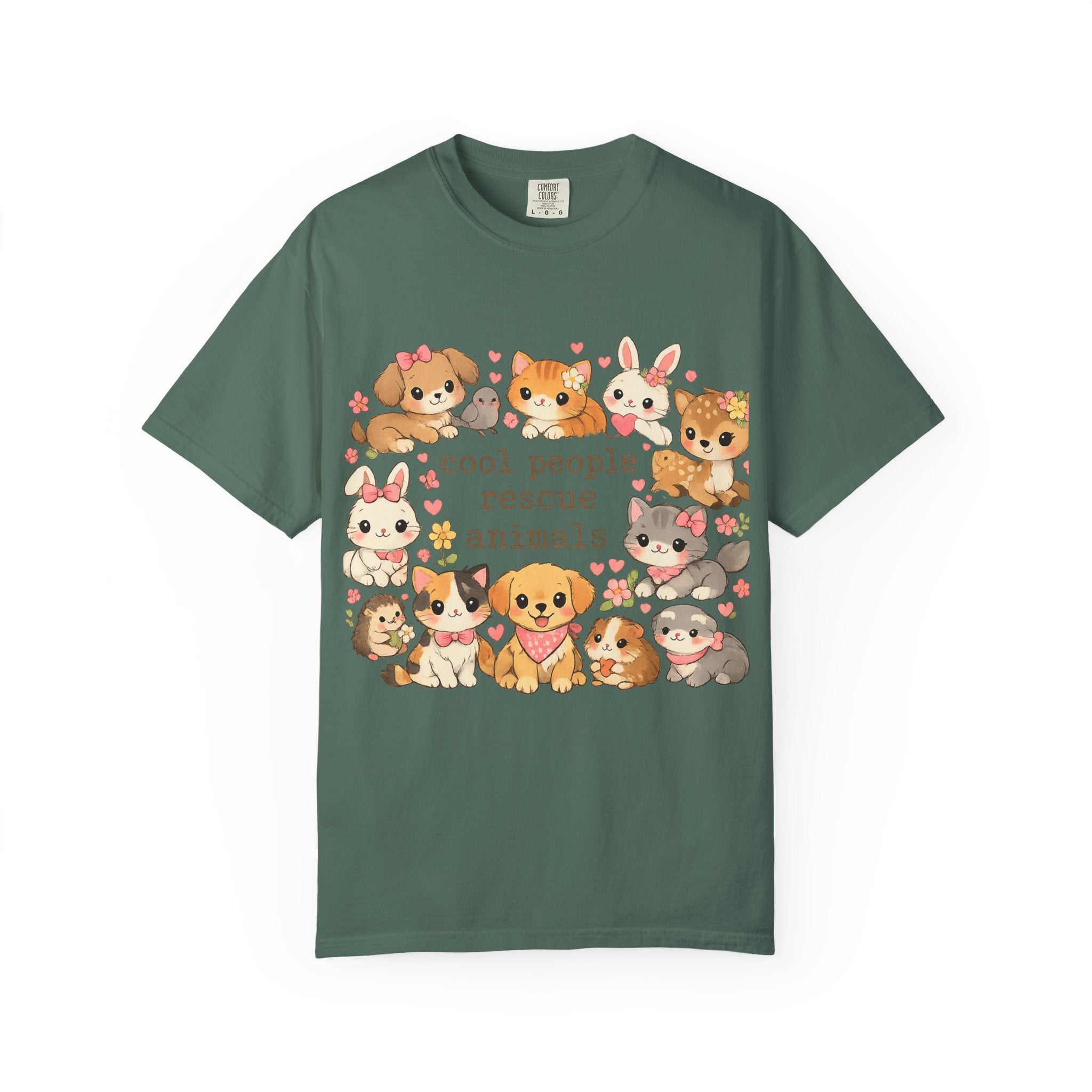 Rescue Animals T-Shirt — "Cool People Rescue Animals" Cute Pet Rescue Tee