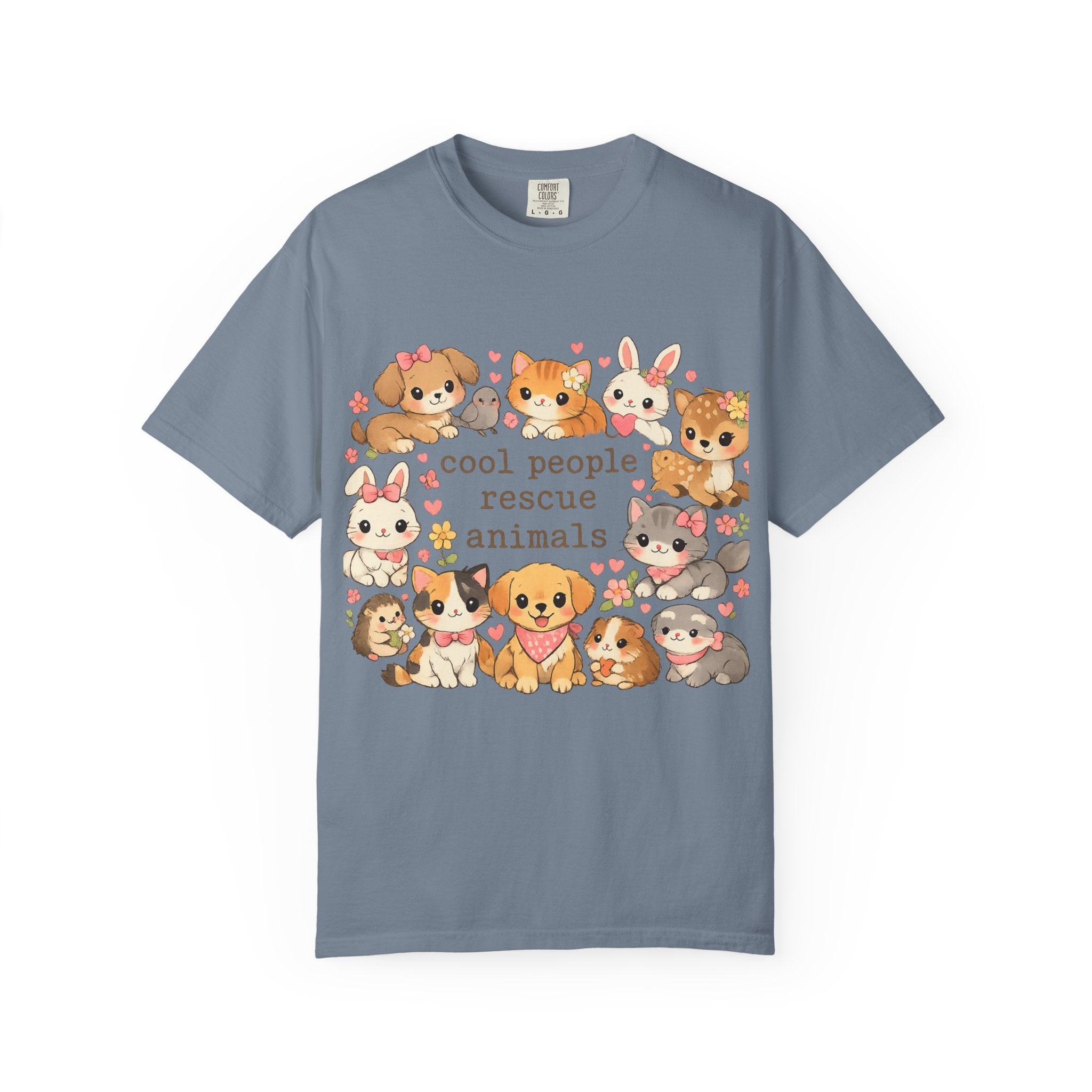 Rescue Animals T-Shirt — "Cool People Rescue Animals" Cute Pet Rescue Tee