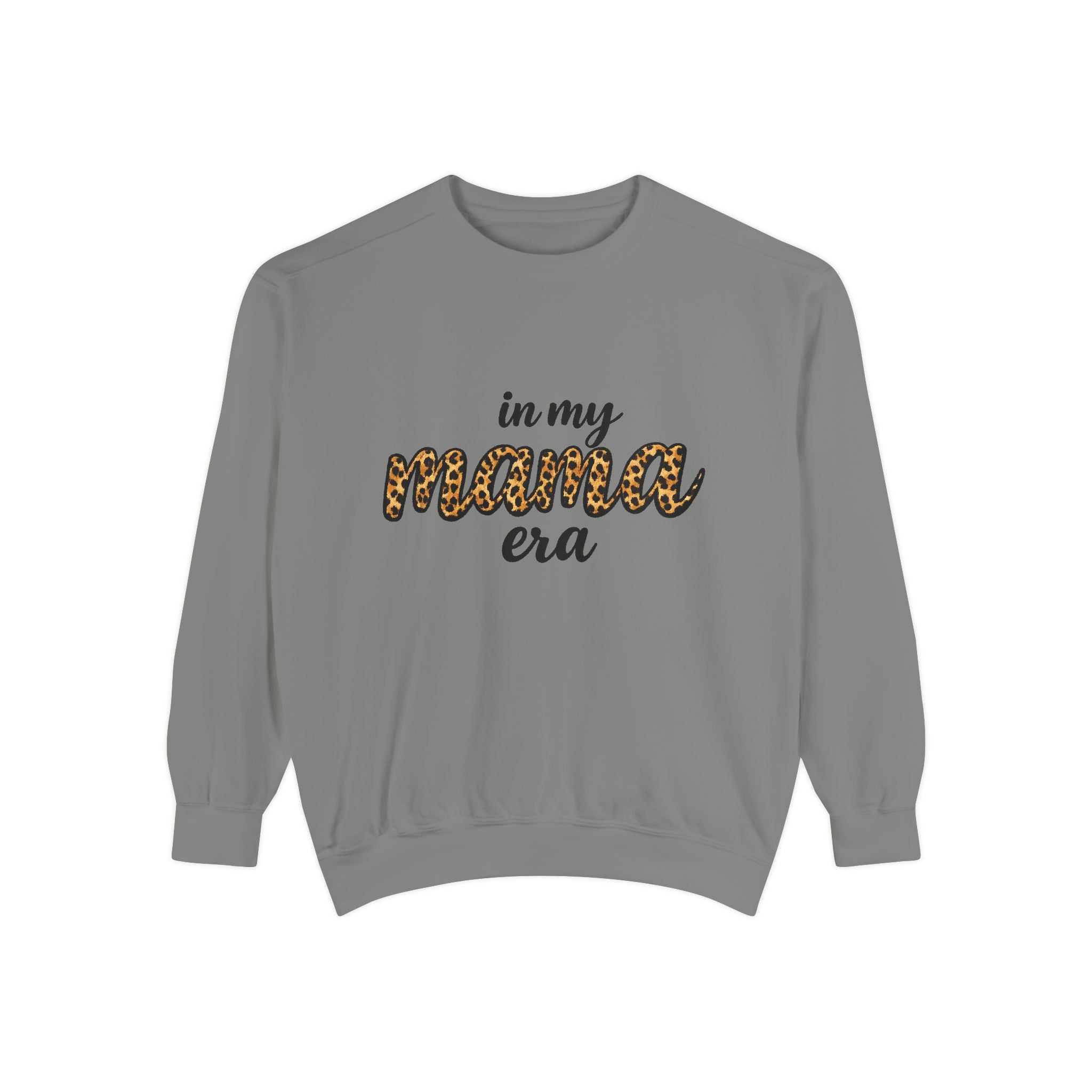 Mama Era Leopard Sweatshirt — "in my mama era" Cozy Mom Pullover