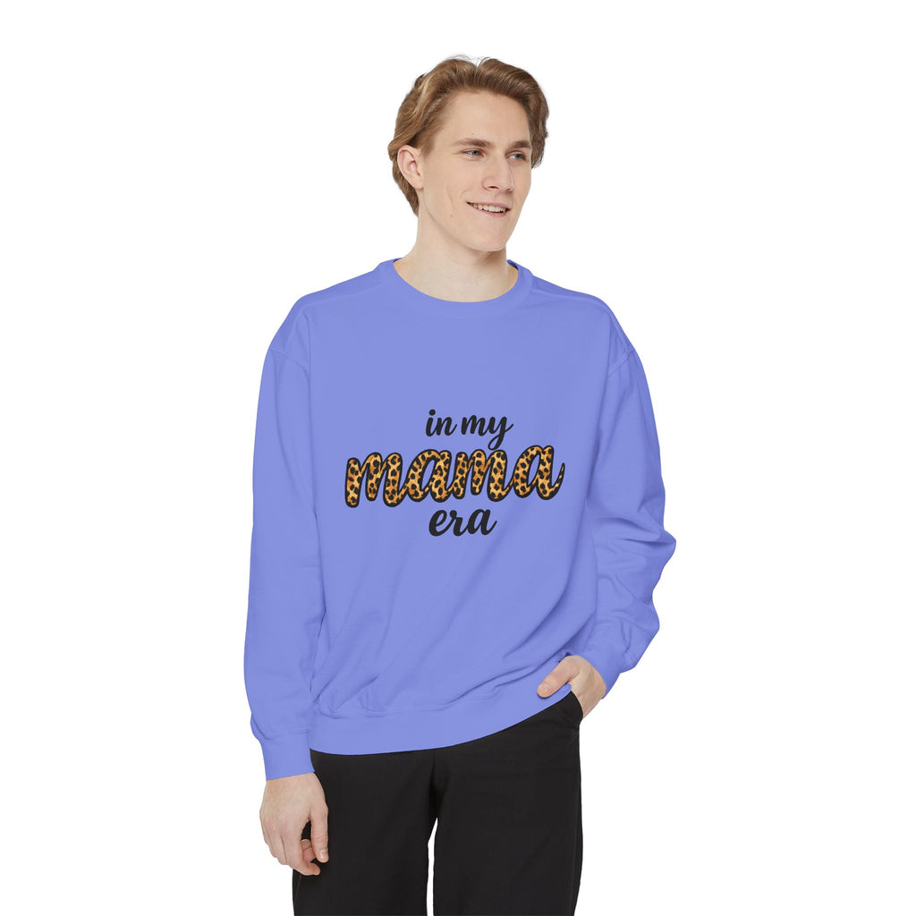 Mama Era Leopard Sweatshirt — "in my mama era" Cozy Mom Pullover