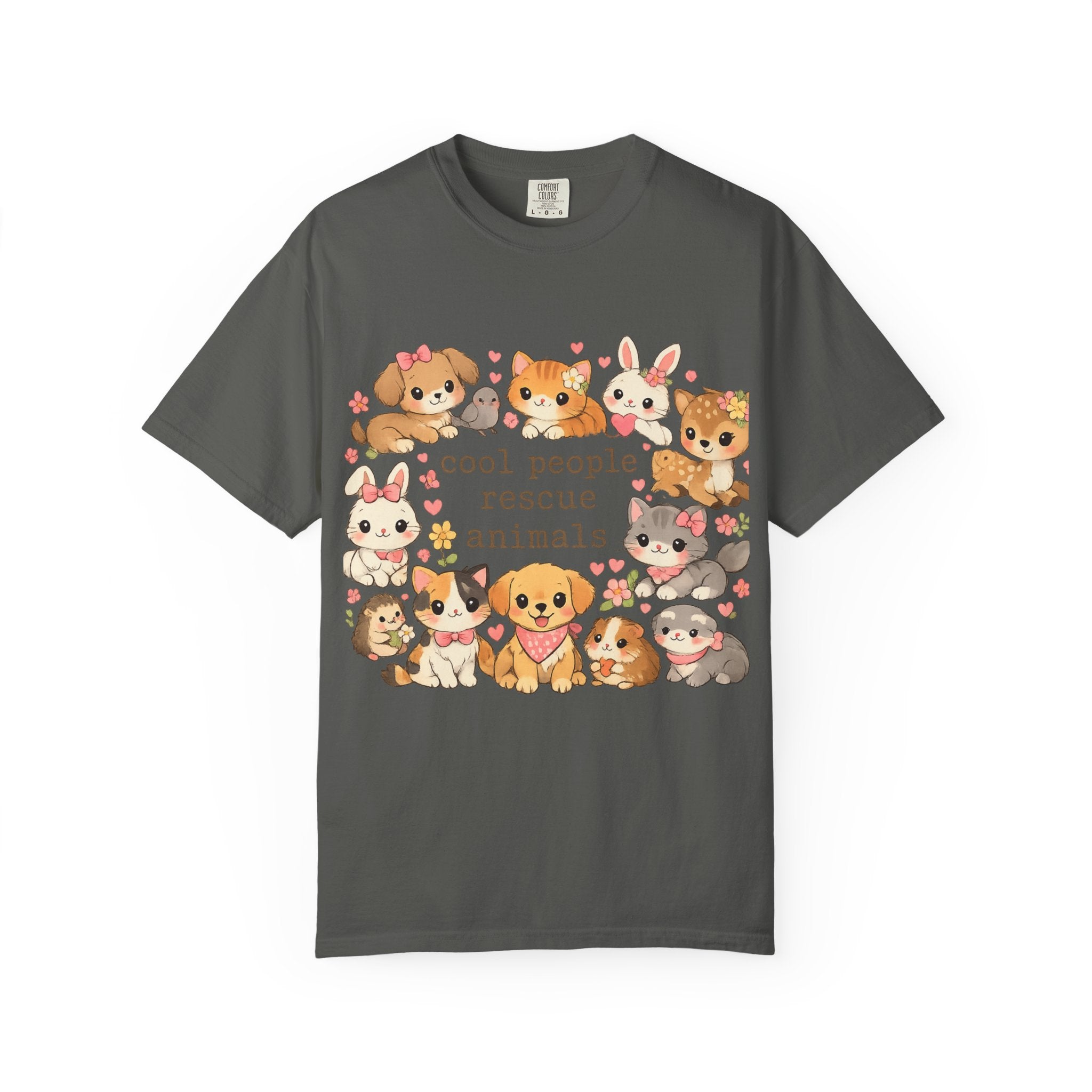 Rescue Animals T-Shirt — "Cool People Rescue Animals" Cute Pet Rescue Tee