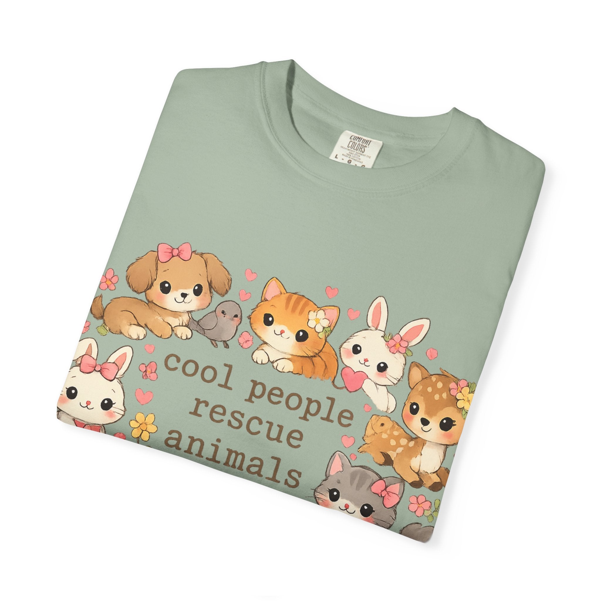 Rescue Animals T-Shirt — "Cool People Rescue Animals" Cute Pet Rescue Tee