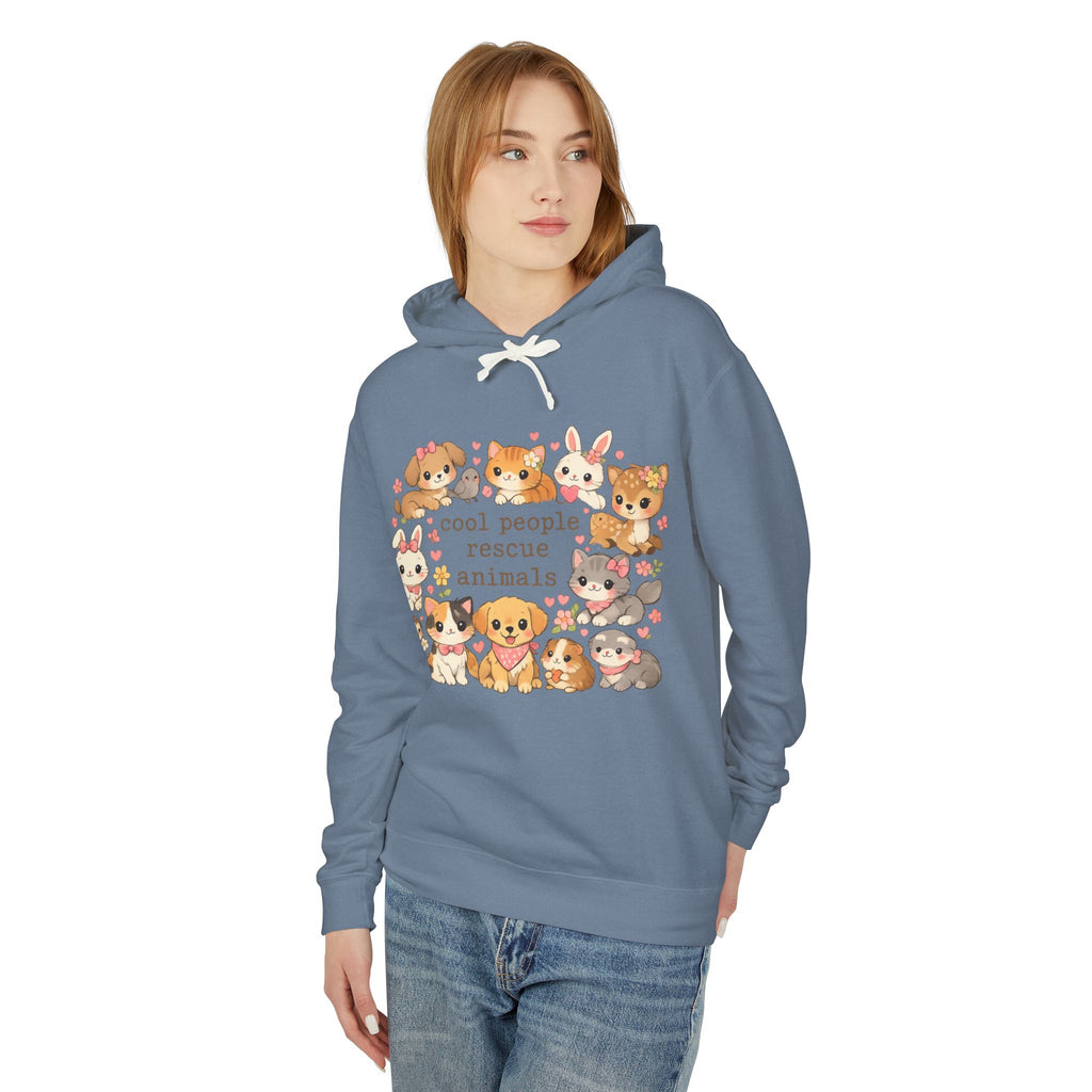 Rescue Animals Hoodie — "Cool People Rescue Animals" Cute Pet Rescue Pullover