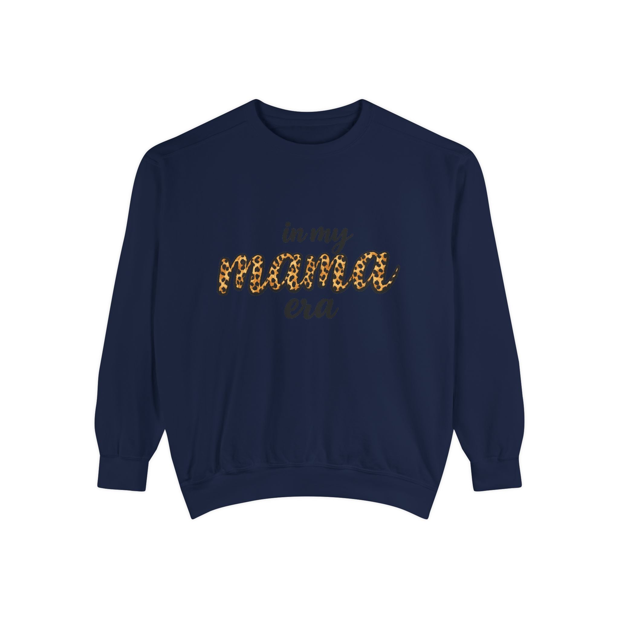 Mama Era Leopard Sweatshirt — "in my mama era" Cozy Mom Pullover