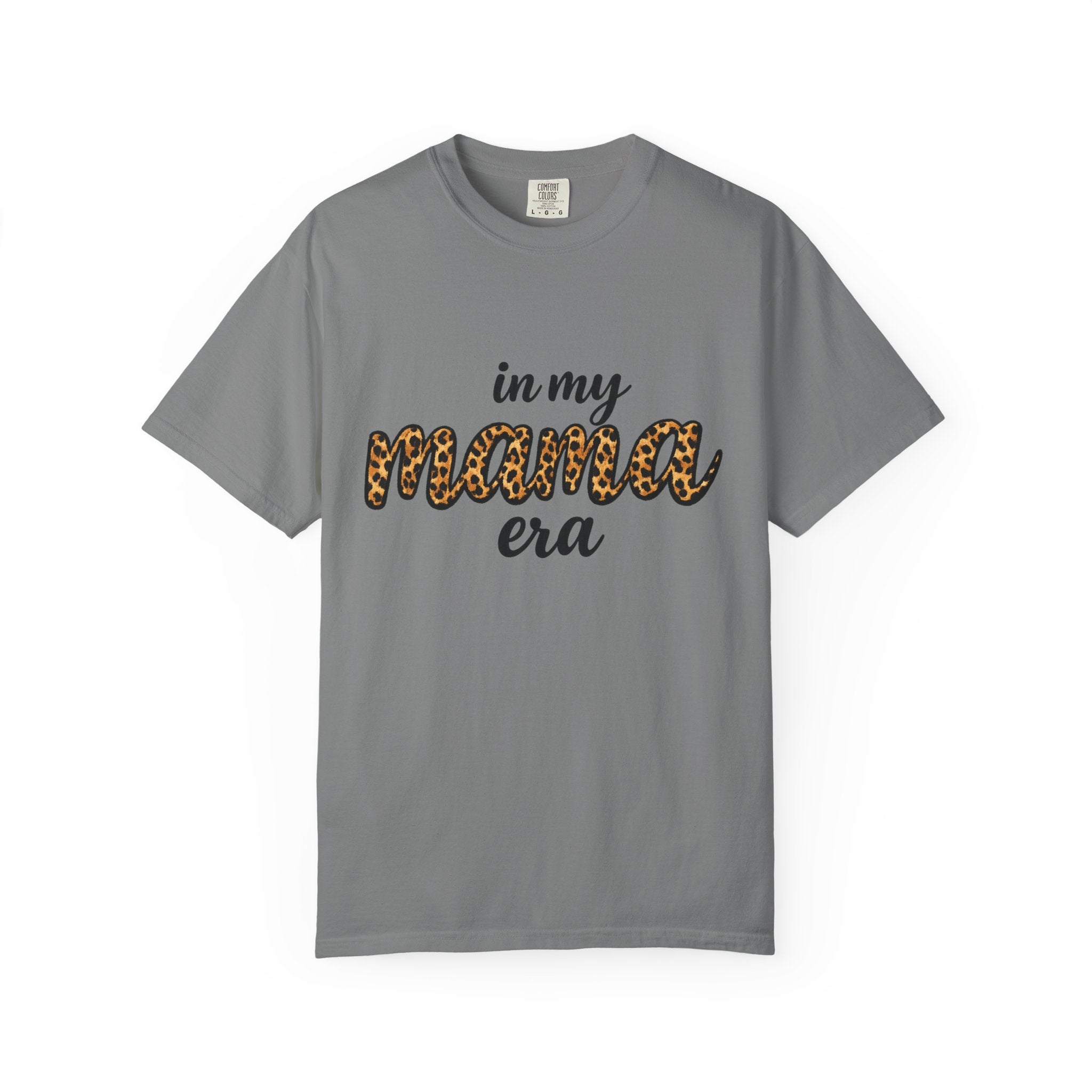 Mama Era Leopard Print T‑Shirt — "in my mama era" Casual Mom Tee