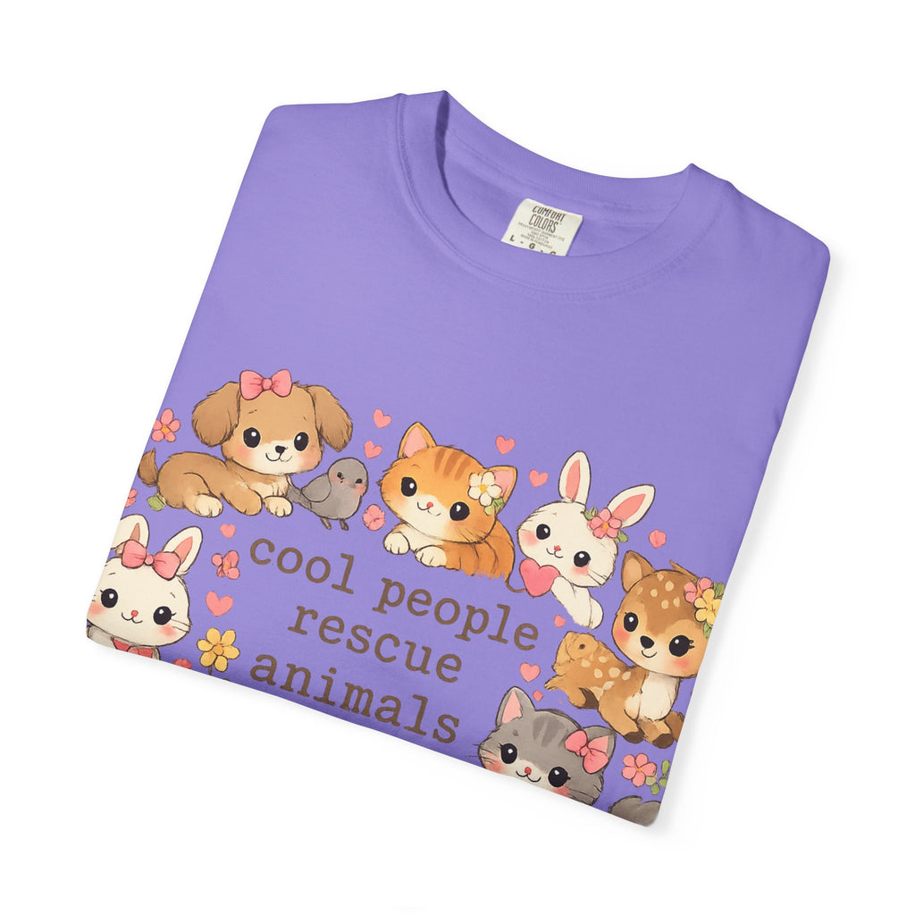 Rescue Animals T-Shirt — "Cool People Rescue Animals" Cute Pet Rescue Tee