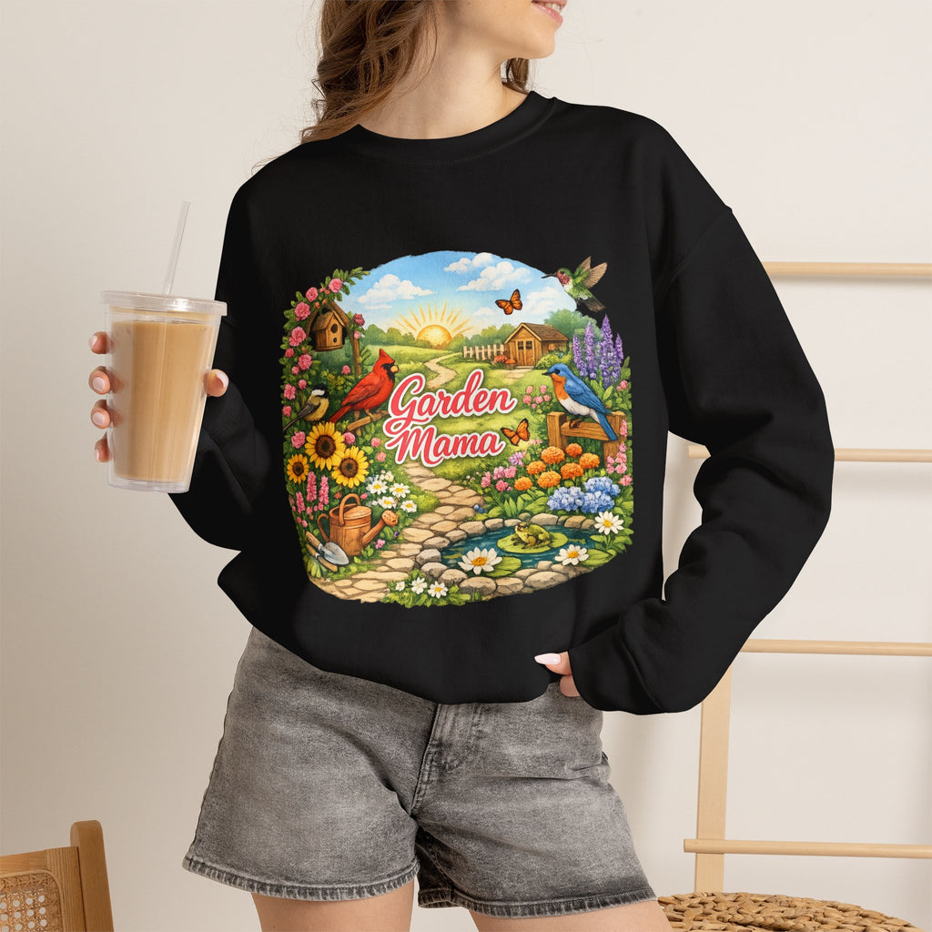 Garden Mama Crewneck Sweatshirt — Floral Cottagecore Gardening Gift