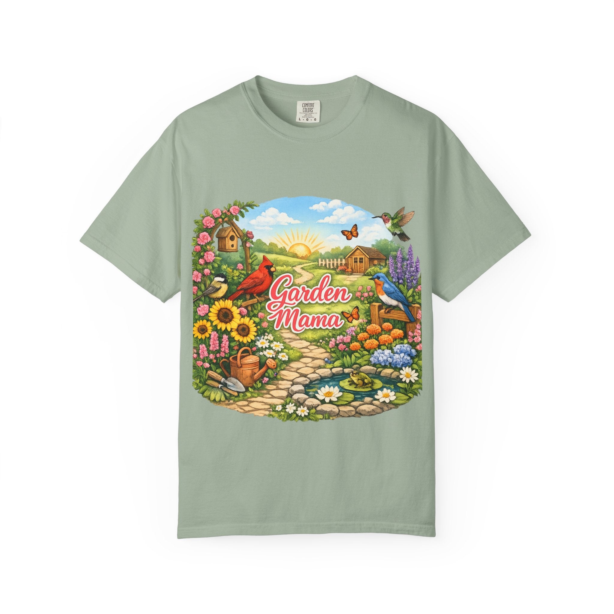 Garden Mama T-Shirt — Floral Cottage Garden Tee for Moms & Gardeners