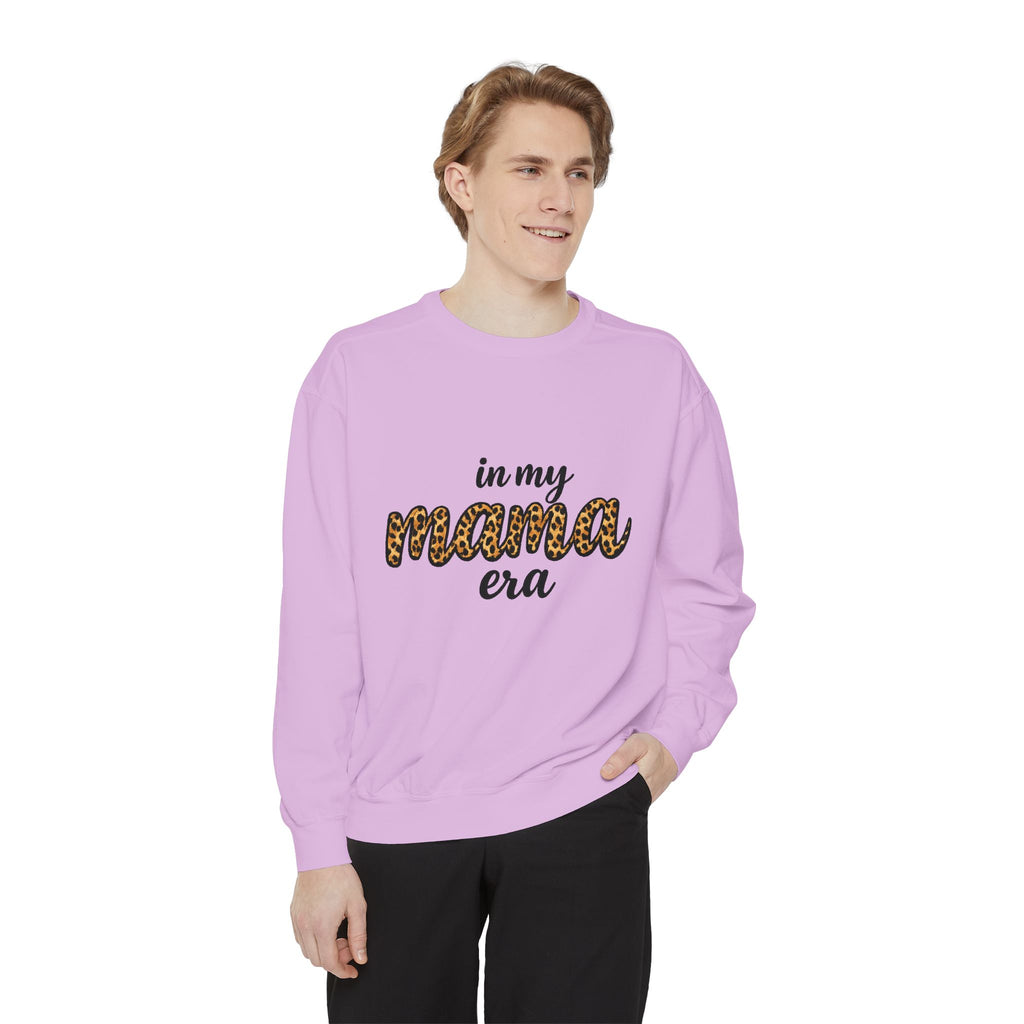 Mama Era Leopard Sweatshirt — "in my mama era" Cozy Mom Pullover