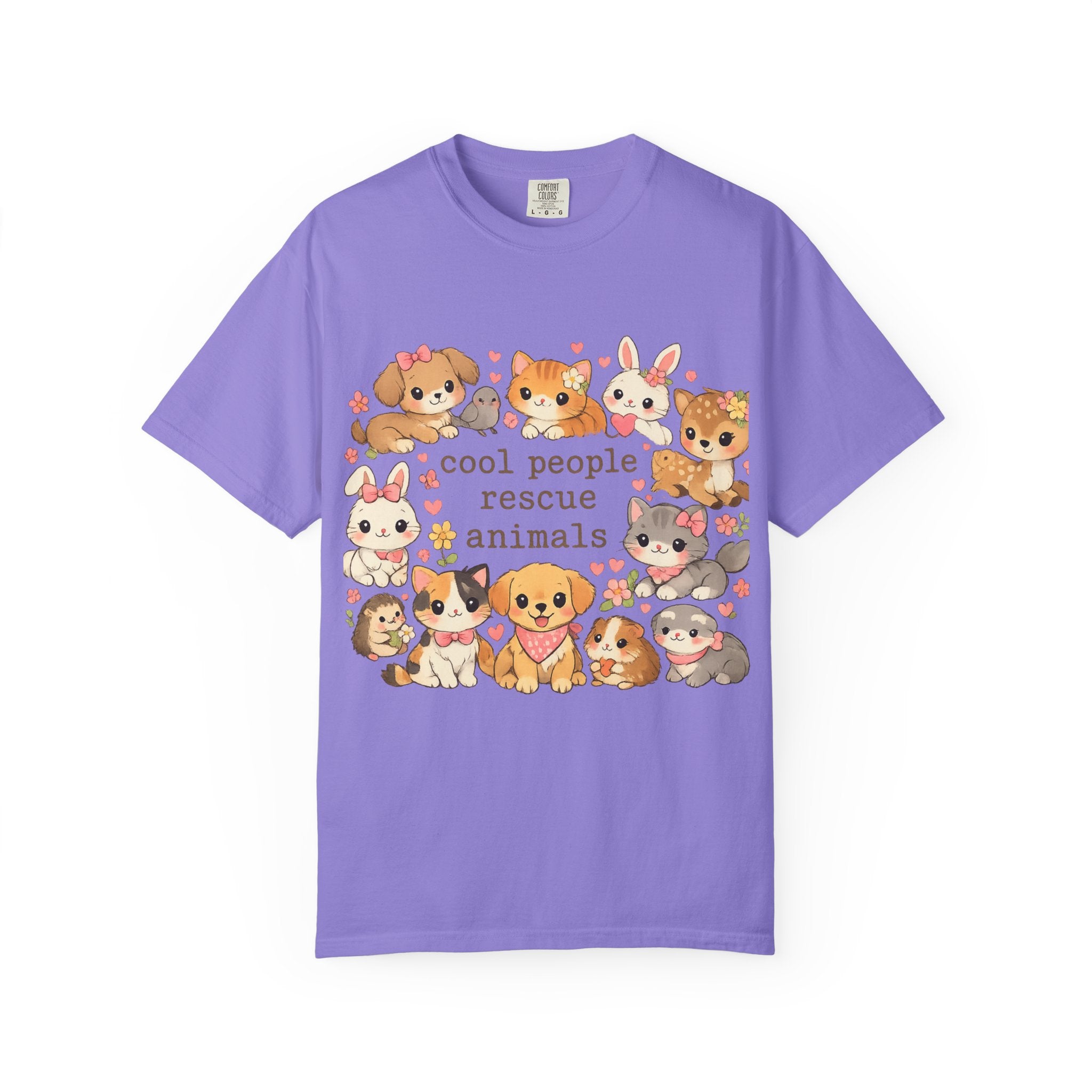 Rescue Animals T-Shirt — "Cool People Rescue Animals" Cute Pet Rescue Tee