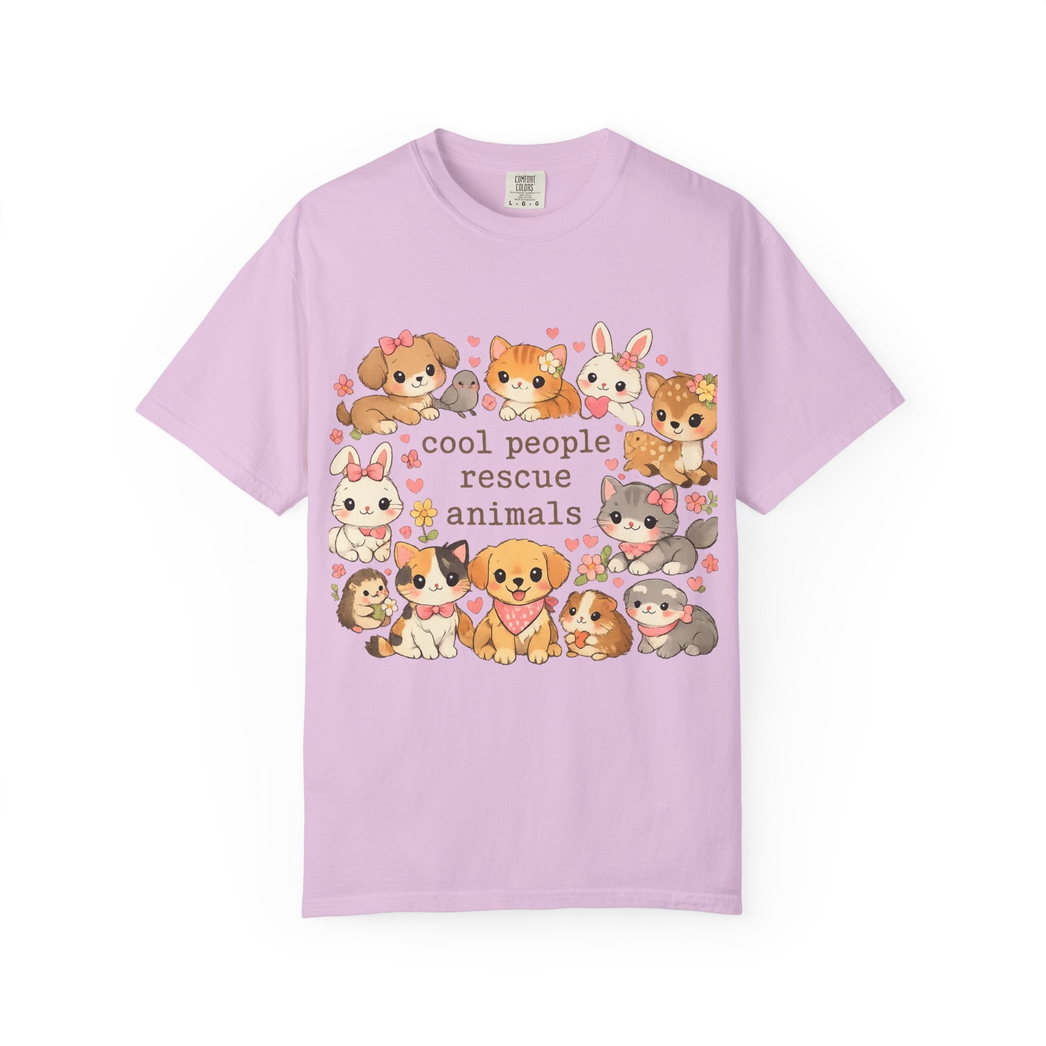 Rescue Animals T-Shirt — "Cool People Rescue Animals" Cute Pet Rescue Tee