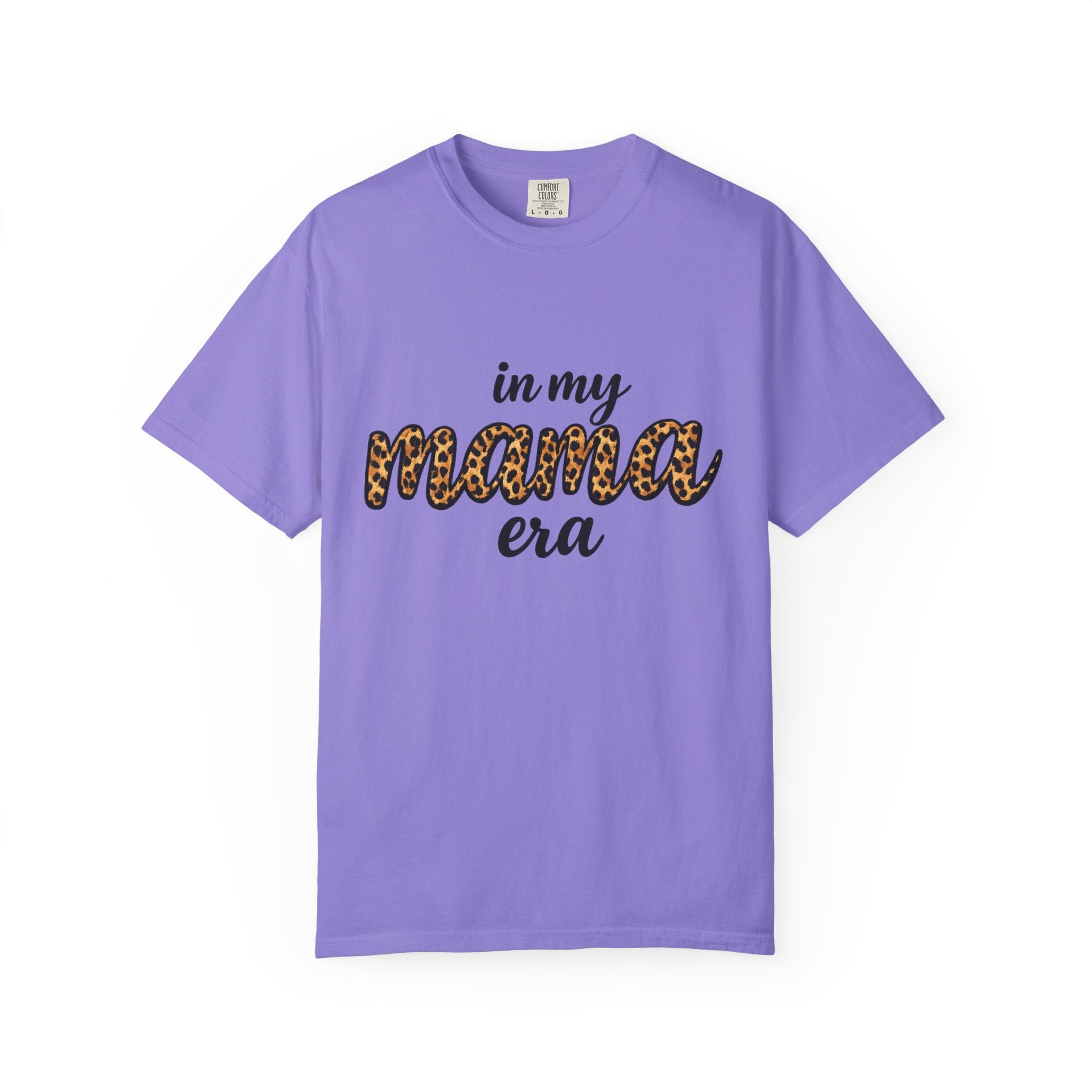Mama Era Leopard Print T‑Shirt — "in my mama era" Casual Mom Tee