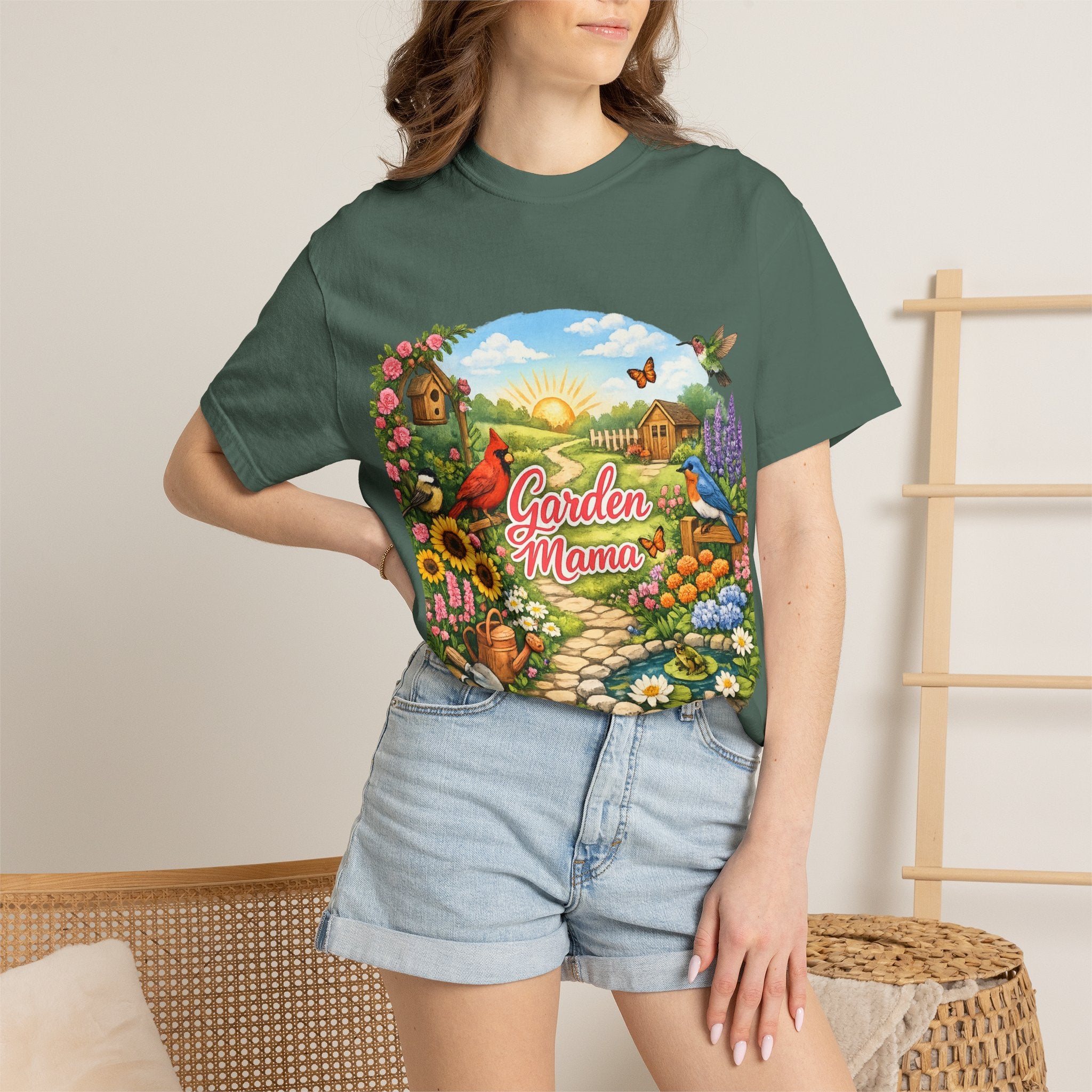 Garden Mama T-Shirt — Floral Cottage Garden Tee for Moms & Gardeners