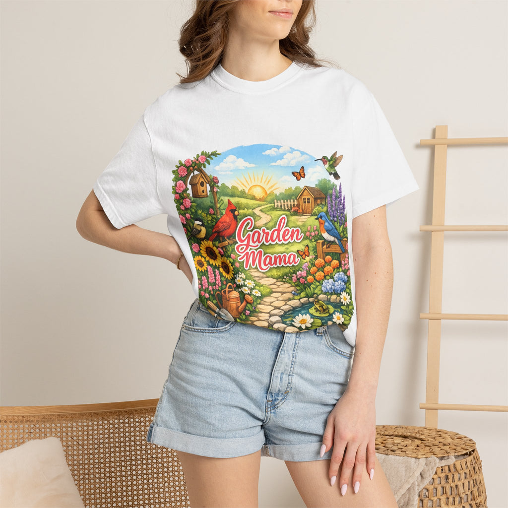 Garden Mama T-Shirt — Floral Cottage Garden Tee for Moms & Gardeners